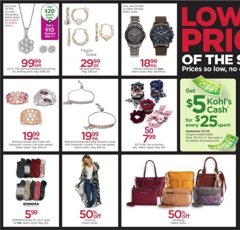 Catalogue Kohl's from 09/25/2019