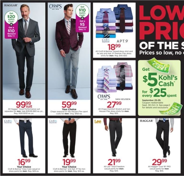 Catalogue Kohl's from 09/25/2019