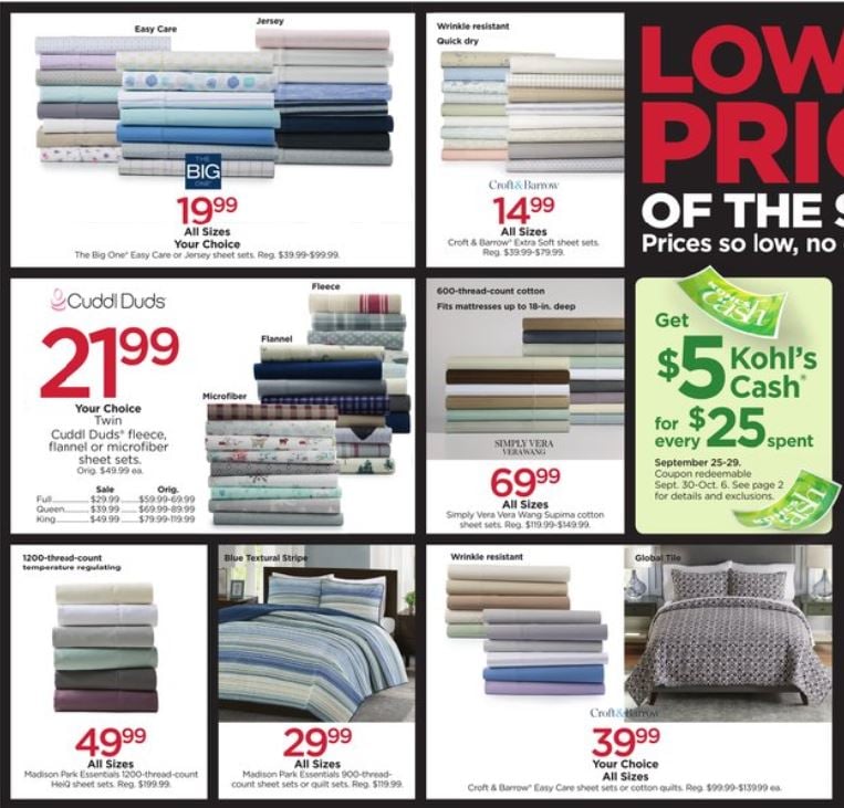 Catalogue Kohl's from 09/25/2019