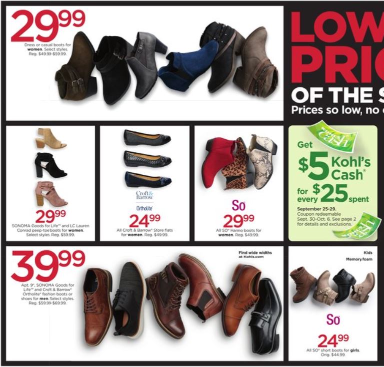 Catalogue Kohl's from 09/25/2019