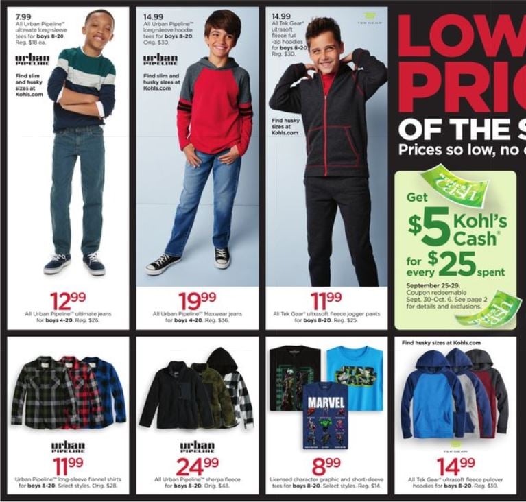 Catalogue Kohl's from 09/25/2019