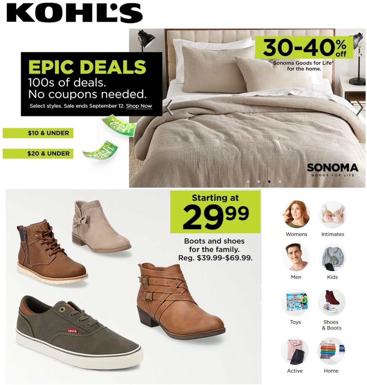 Catalogue Kohl's from 09/08/2021