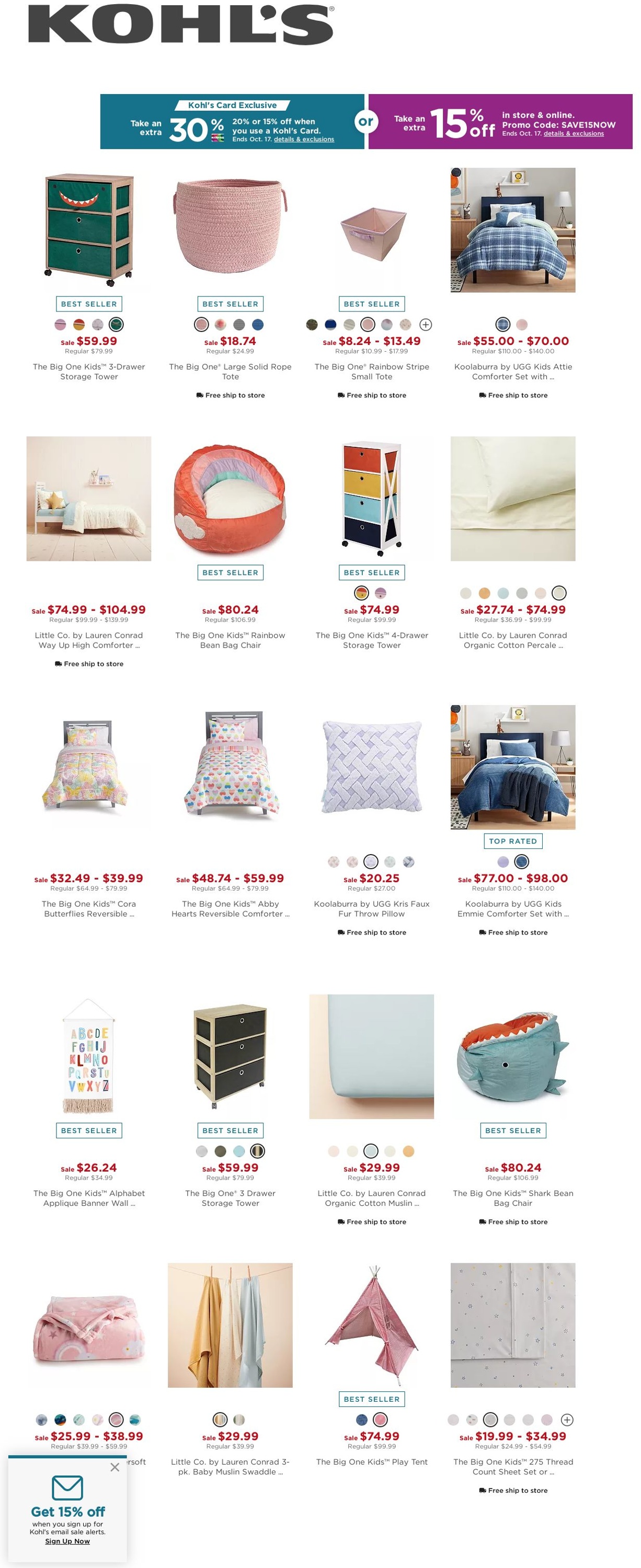 Catalogue Kohl's from 10/13/2021