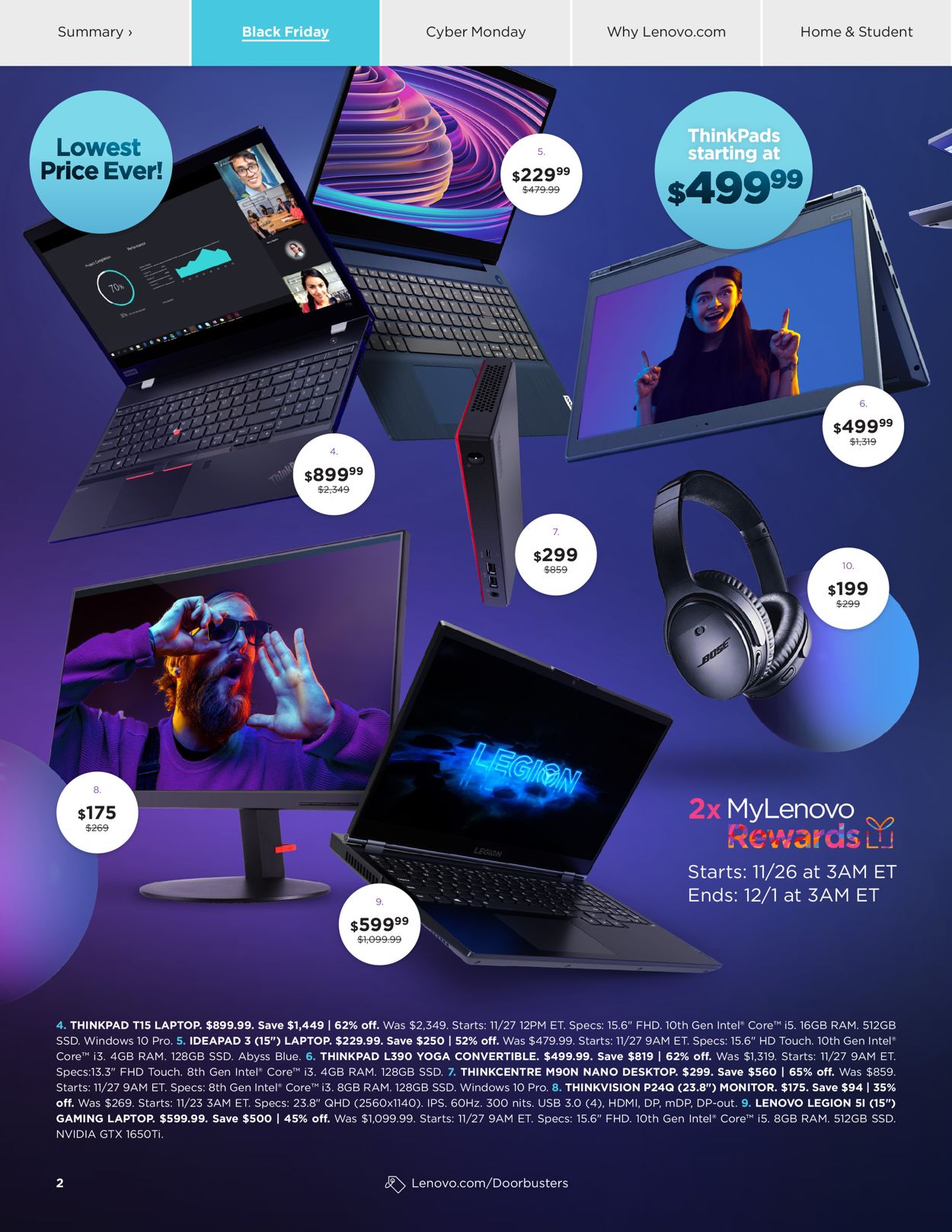 Catalogue Lenovo Black Friday 2020 from 11/16/2020