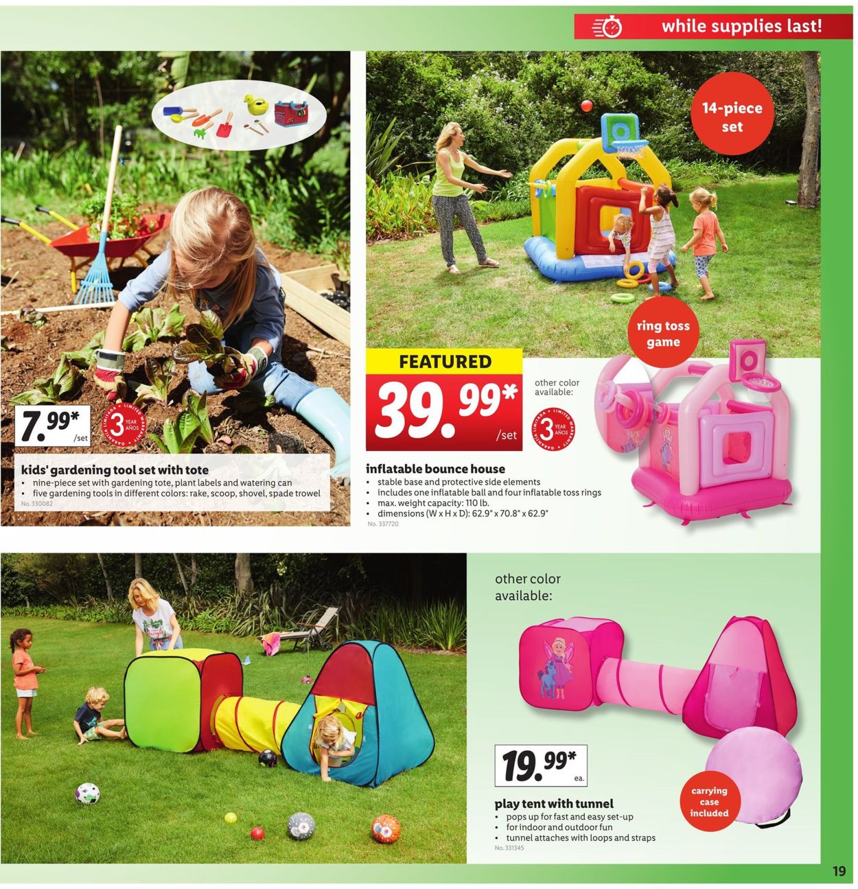 pop up play tent and tunnel lidl