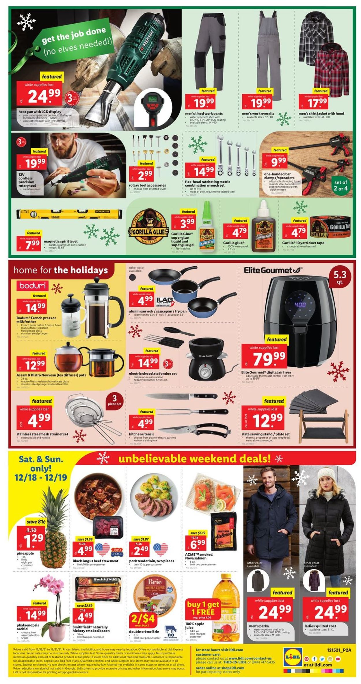 Catalogue Lidl HOLIDAY 2021 from 12/15/2021
