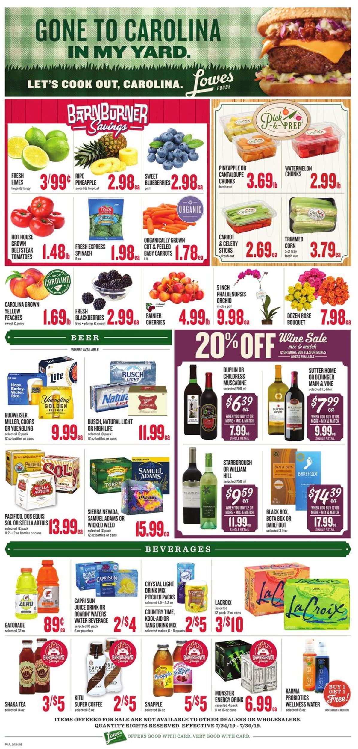 Catalogue Lowes Foods from 07/24/2019