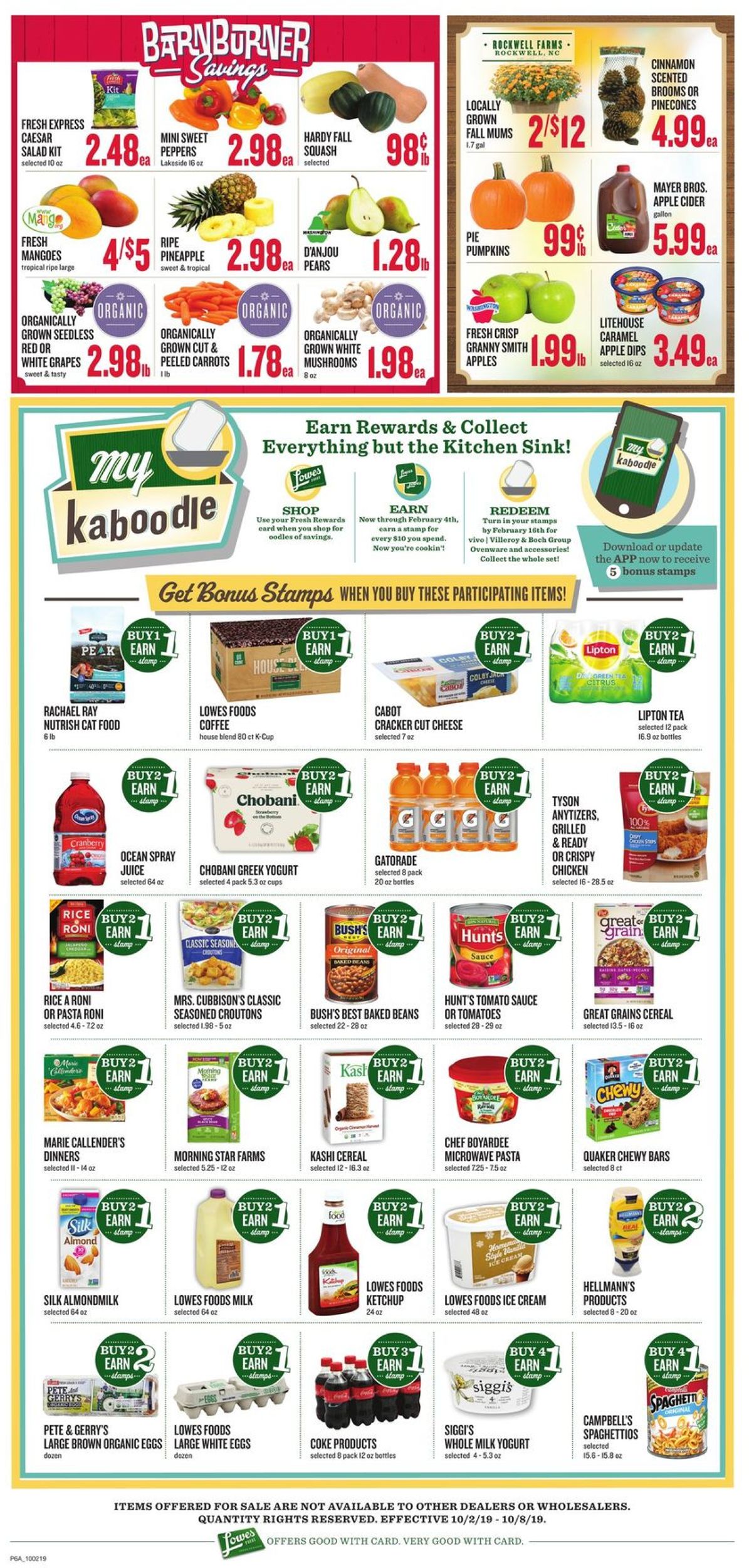 Catalogue Lowes Foods from 10/02/2019