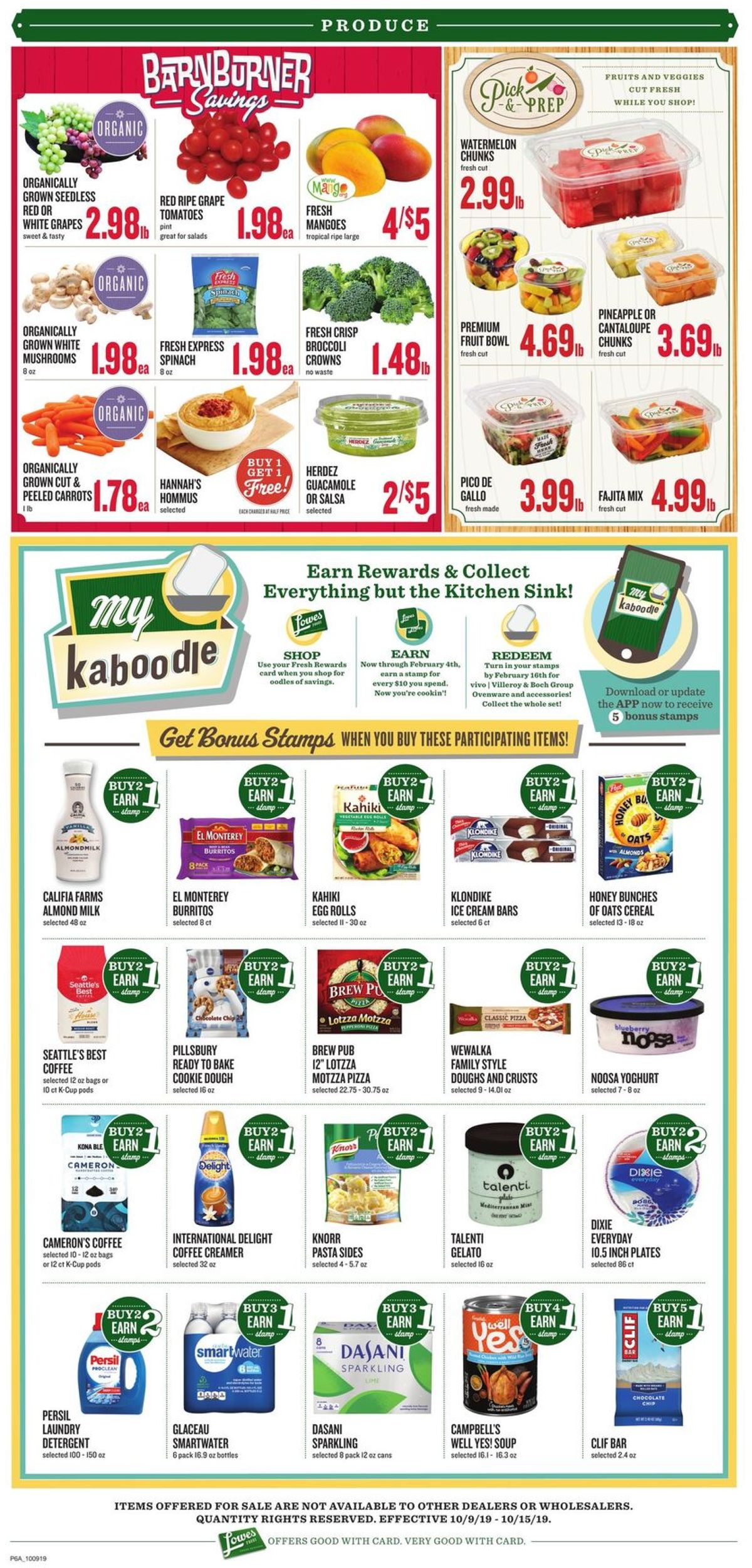 Catalogue Lowes Foods from 10/09/2019