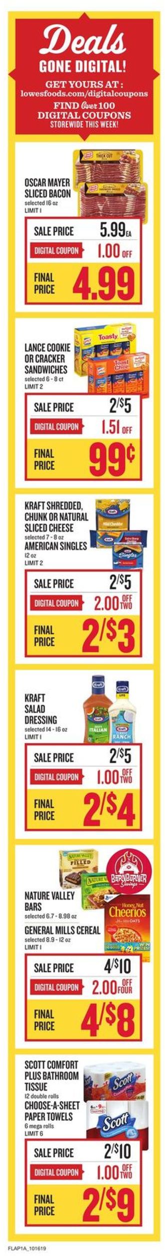 Catalogue Lowes Foods from 10/16/2019