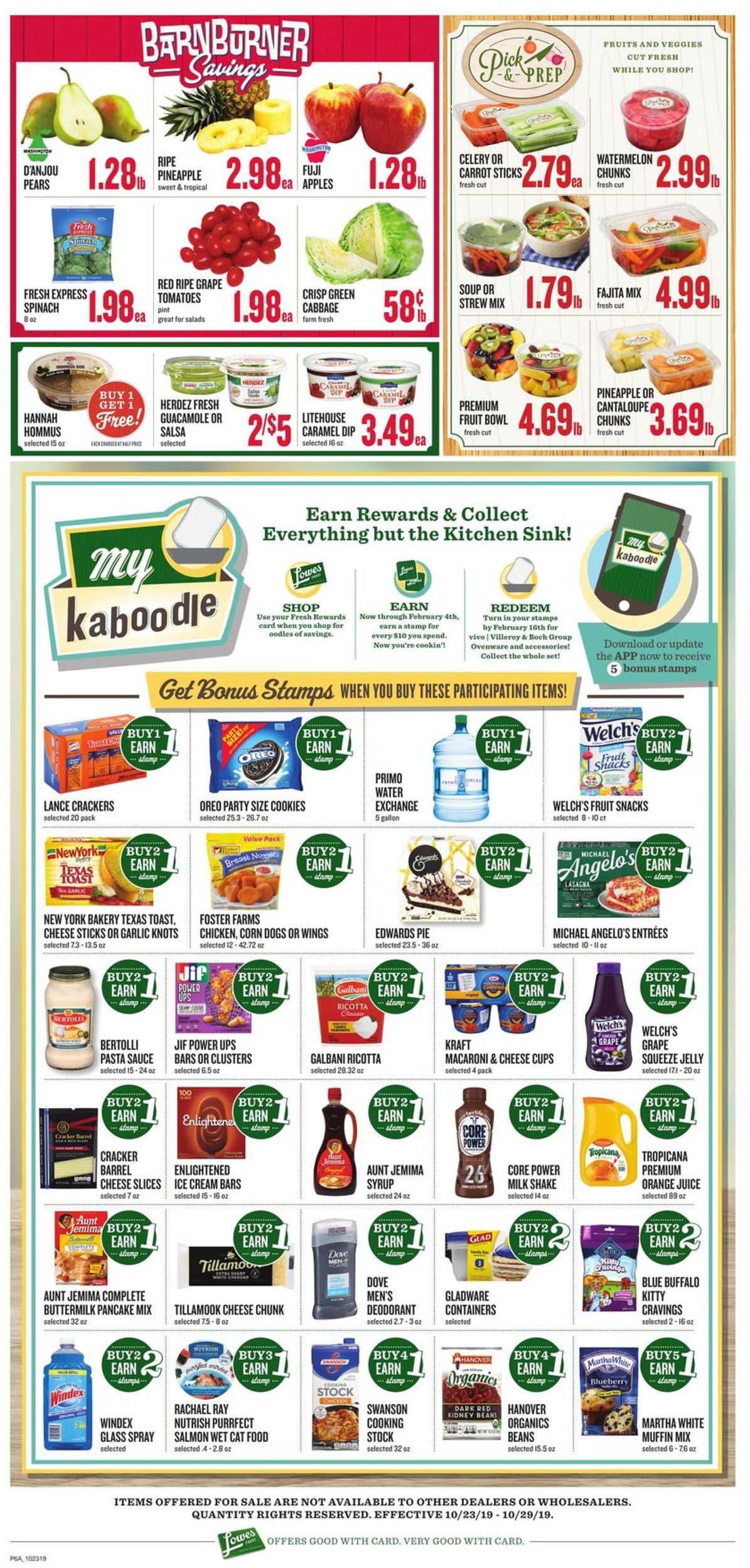 Catalogue Lowes Foods from 10/23/2019