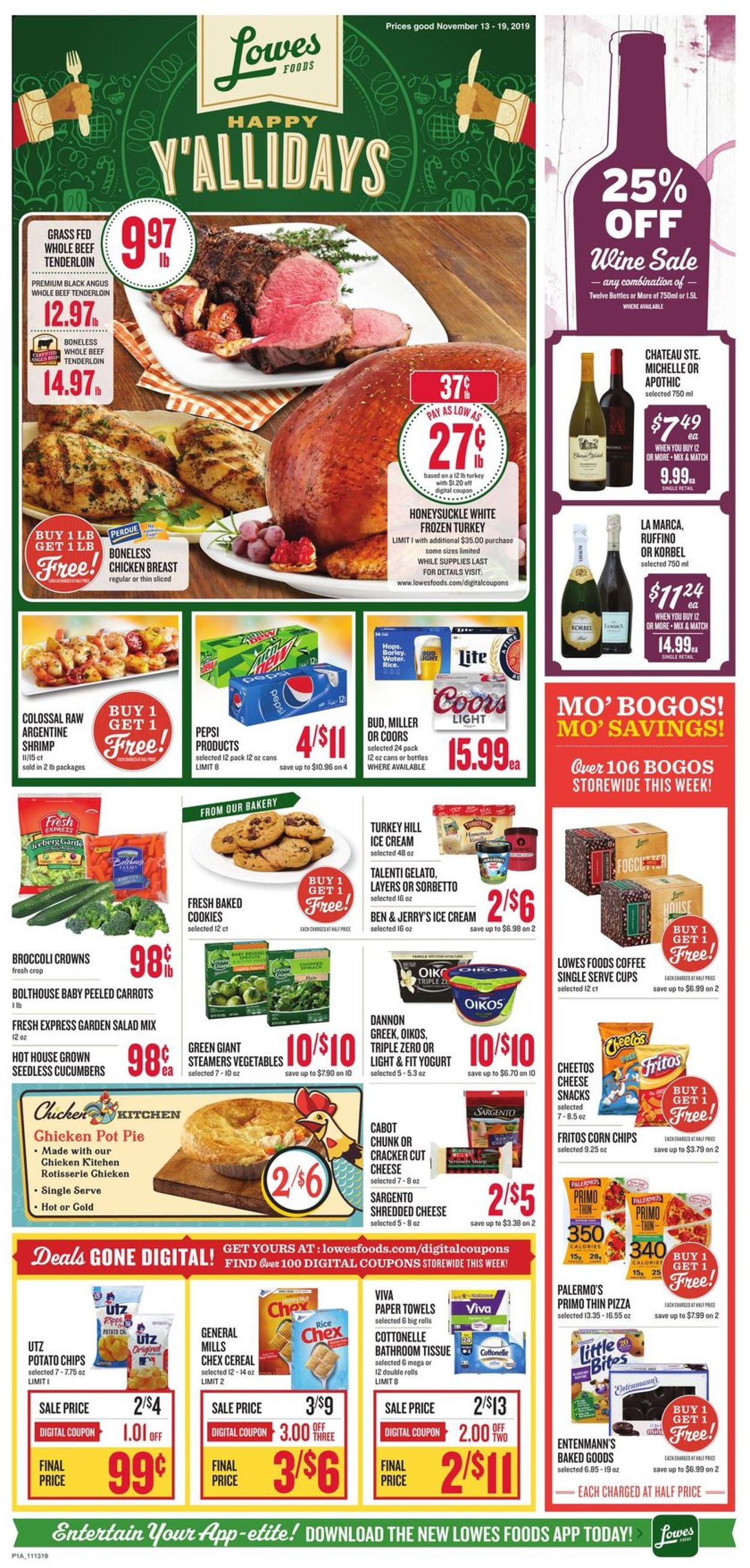 Lowes Foods Holiday Ad 2019 Current weekly ad 11/13 11/19/2019