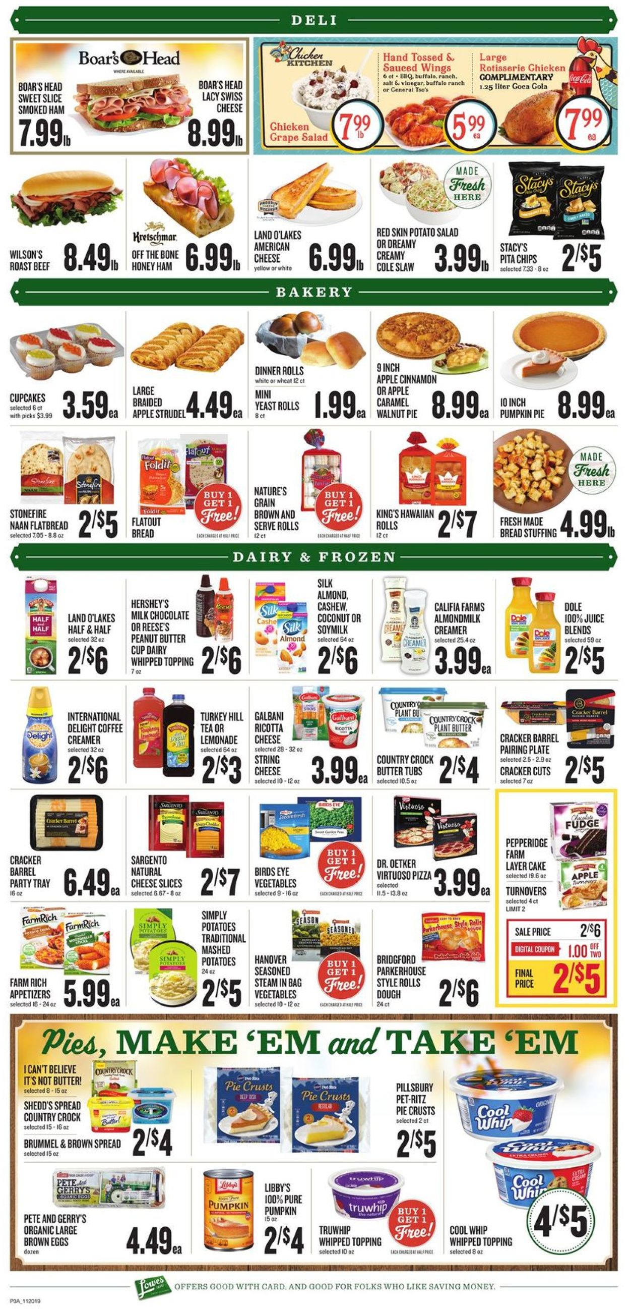 Catalogue Lowes Foods - Holiday Ad 2019 from 11/20/2019