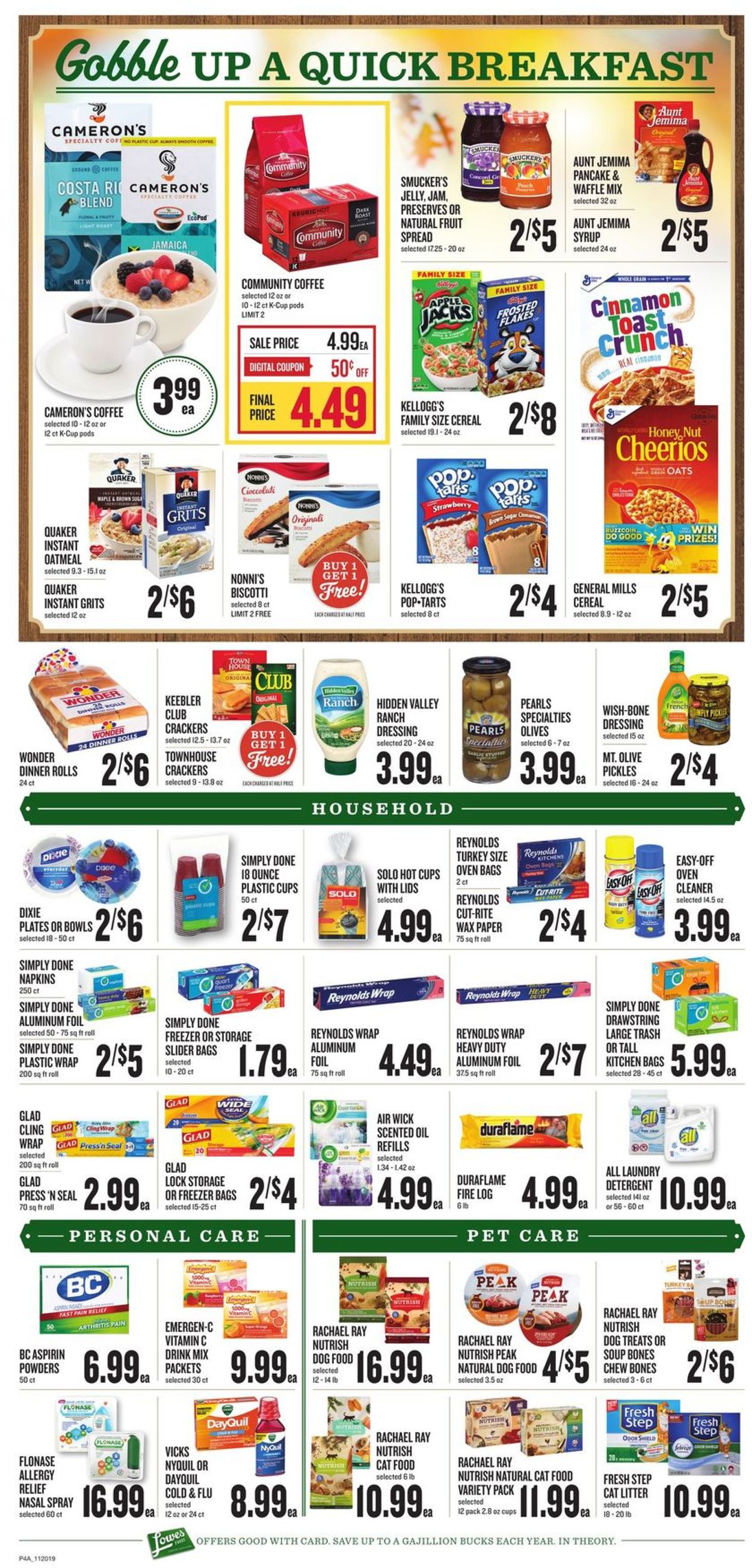 Catalogue Lowes Foods - Holiday Ad 2019 from 11/20/2019