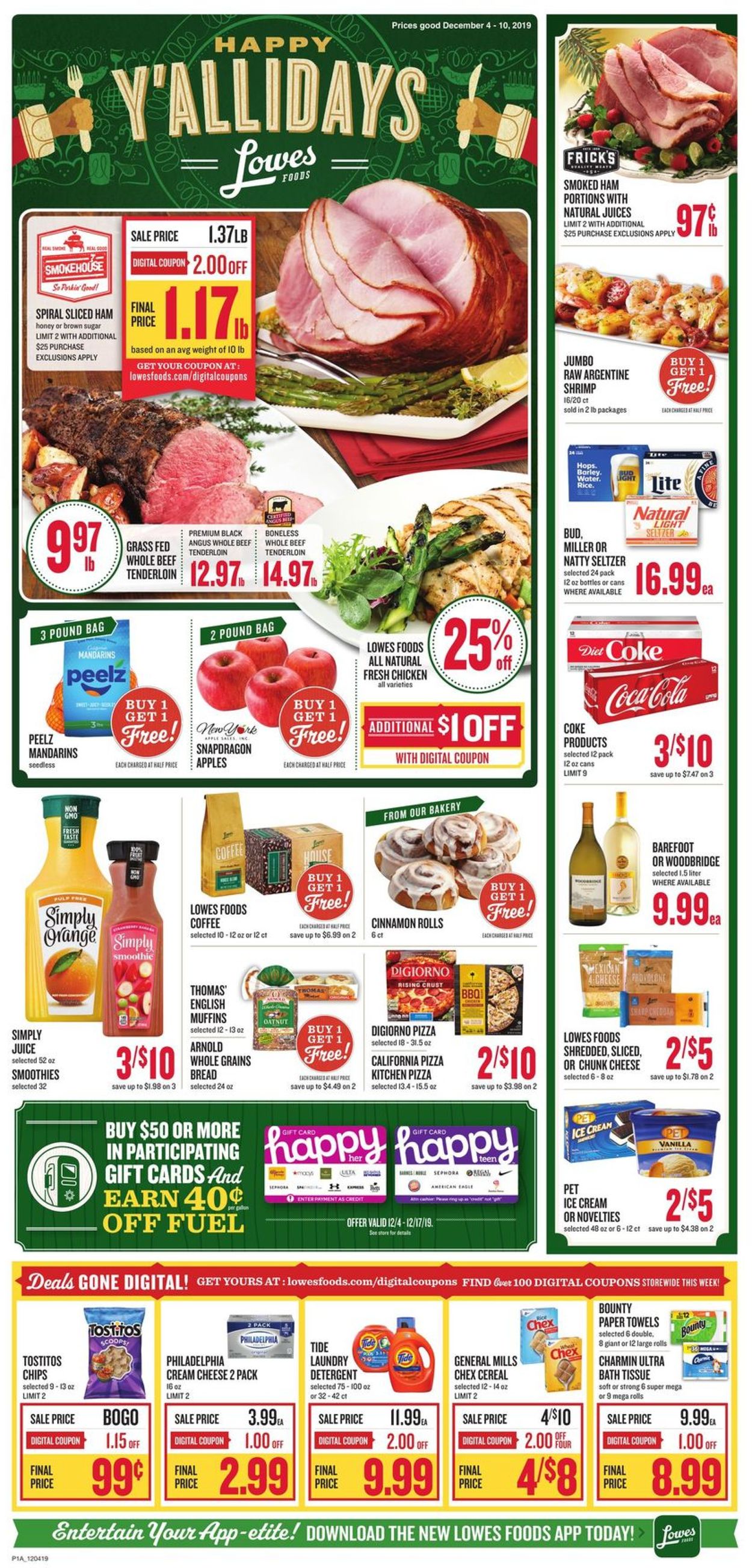 Lowes Foods Holidays Ad 2019 Current weekly ad 12/04 12/10/2019