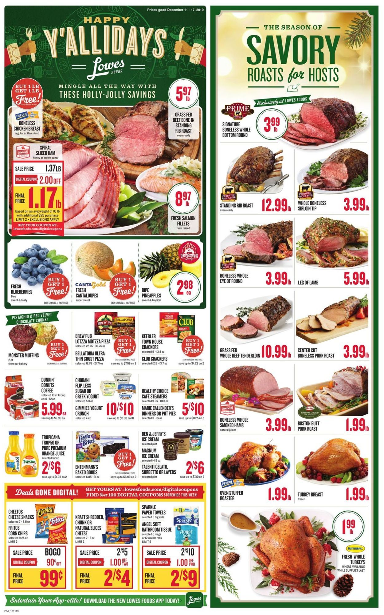Catalogue Lowes Foods - Holiday Ad 2019 from 12/11/2019
