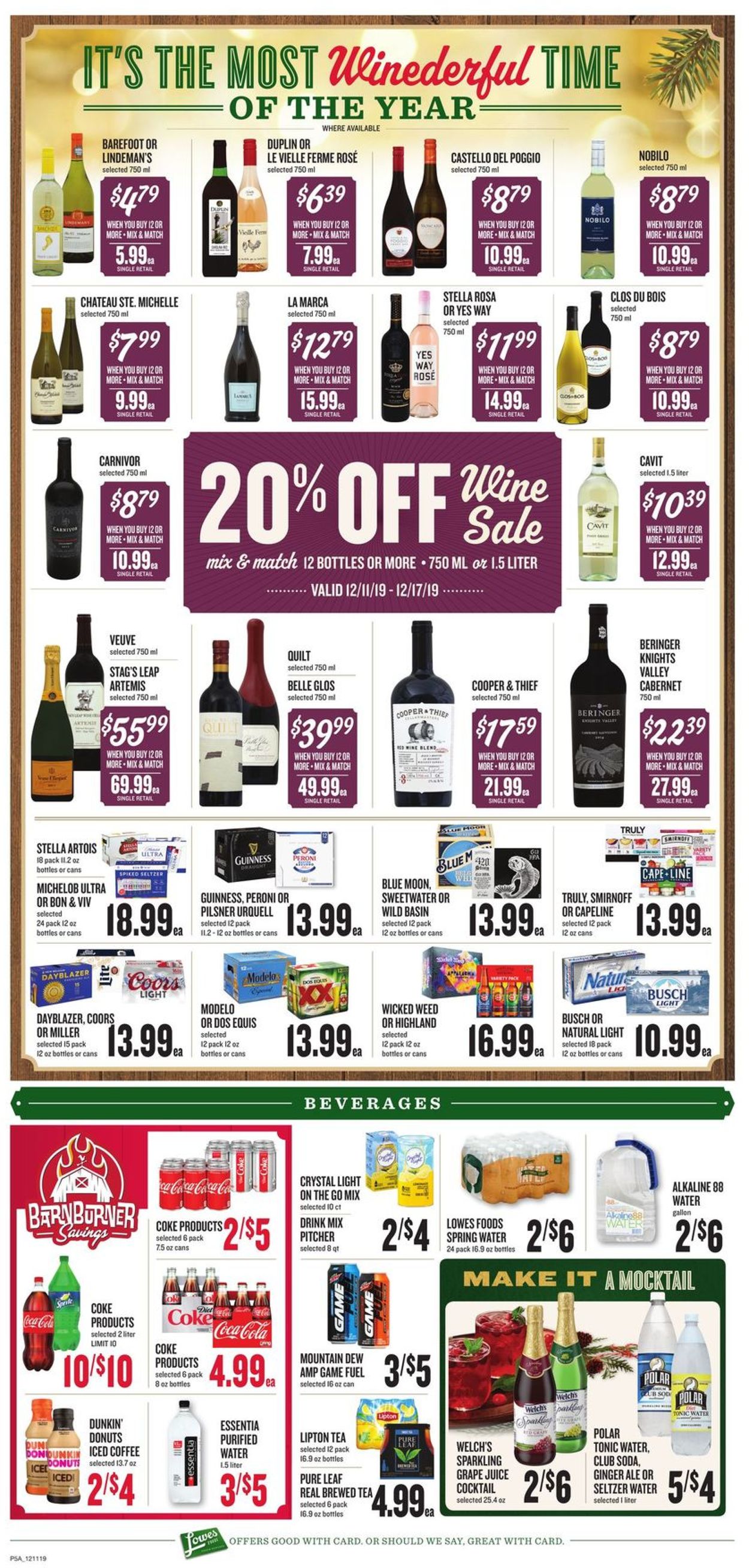 Catalogue Lowes Foods - Holiday Ad 2019 from 12/11/2019