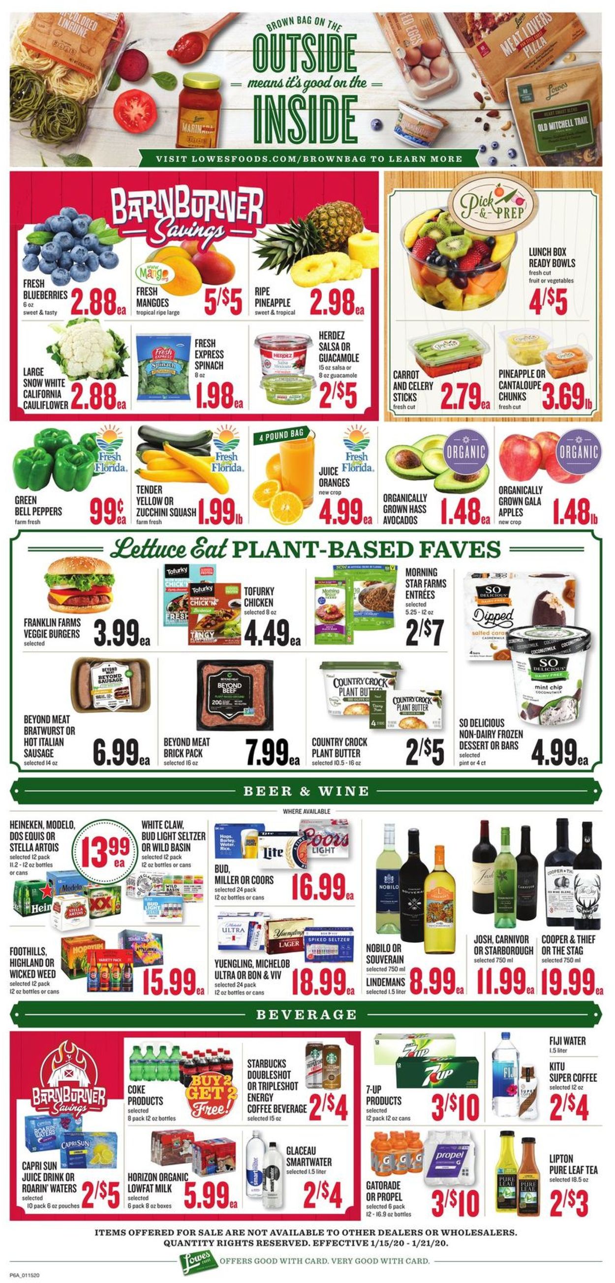 Catalogue Lowes Foods from 01/15/2020
