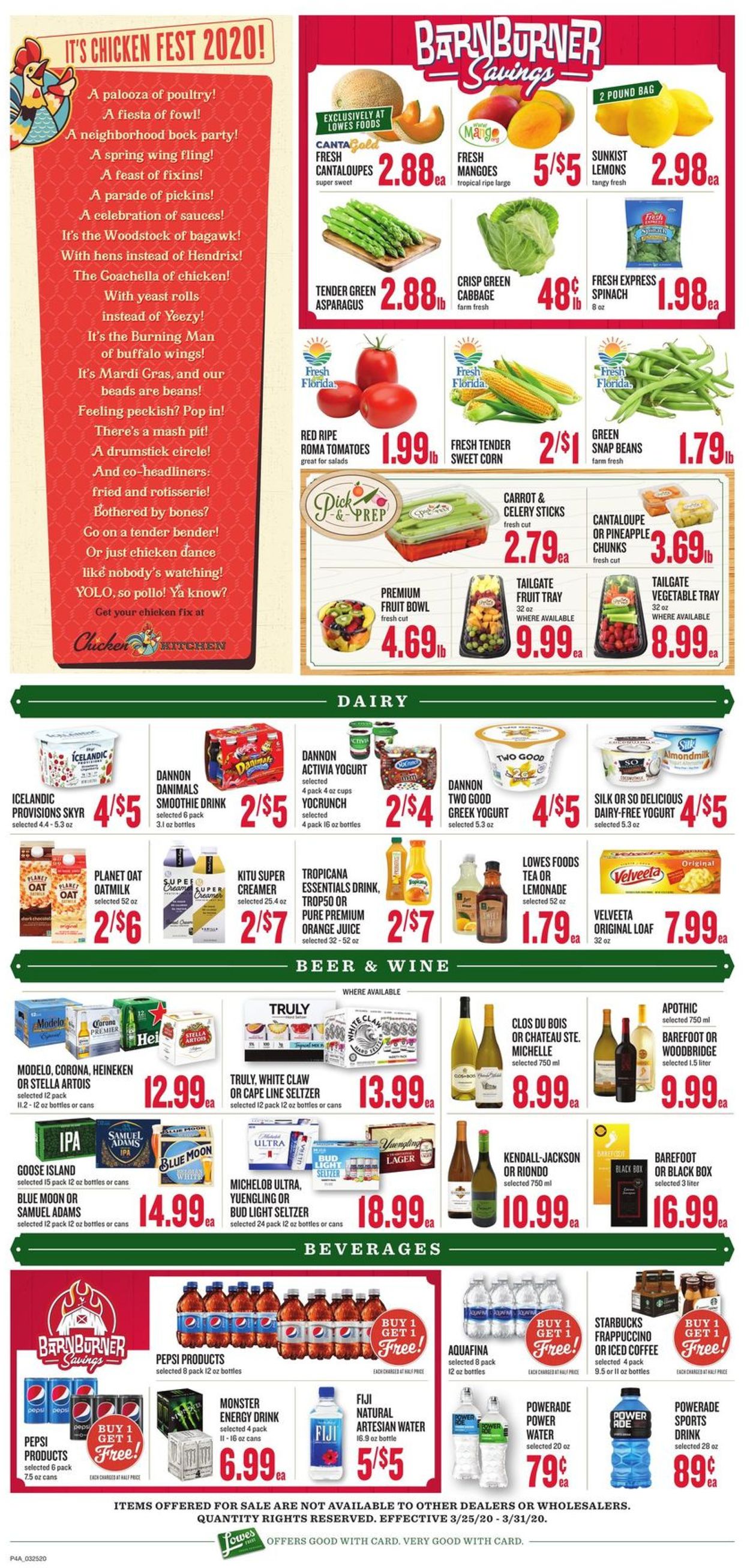 Catalogue Lowes Foods from 03/25/2020