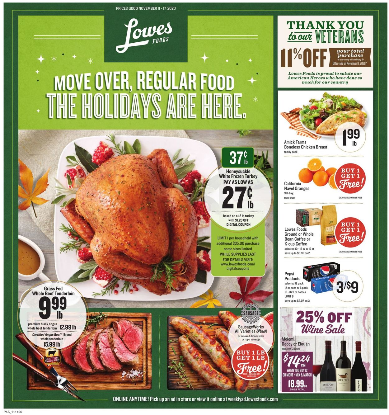 Lowes Foods Current weekly ad 11/11 11/17/2020