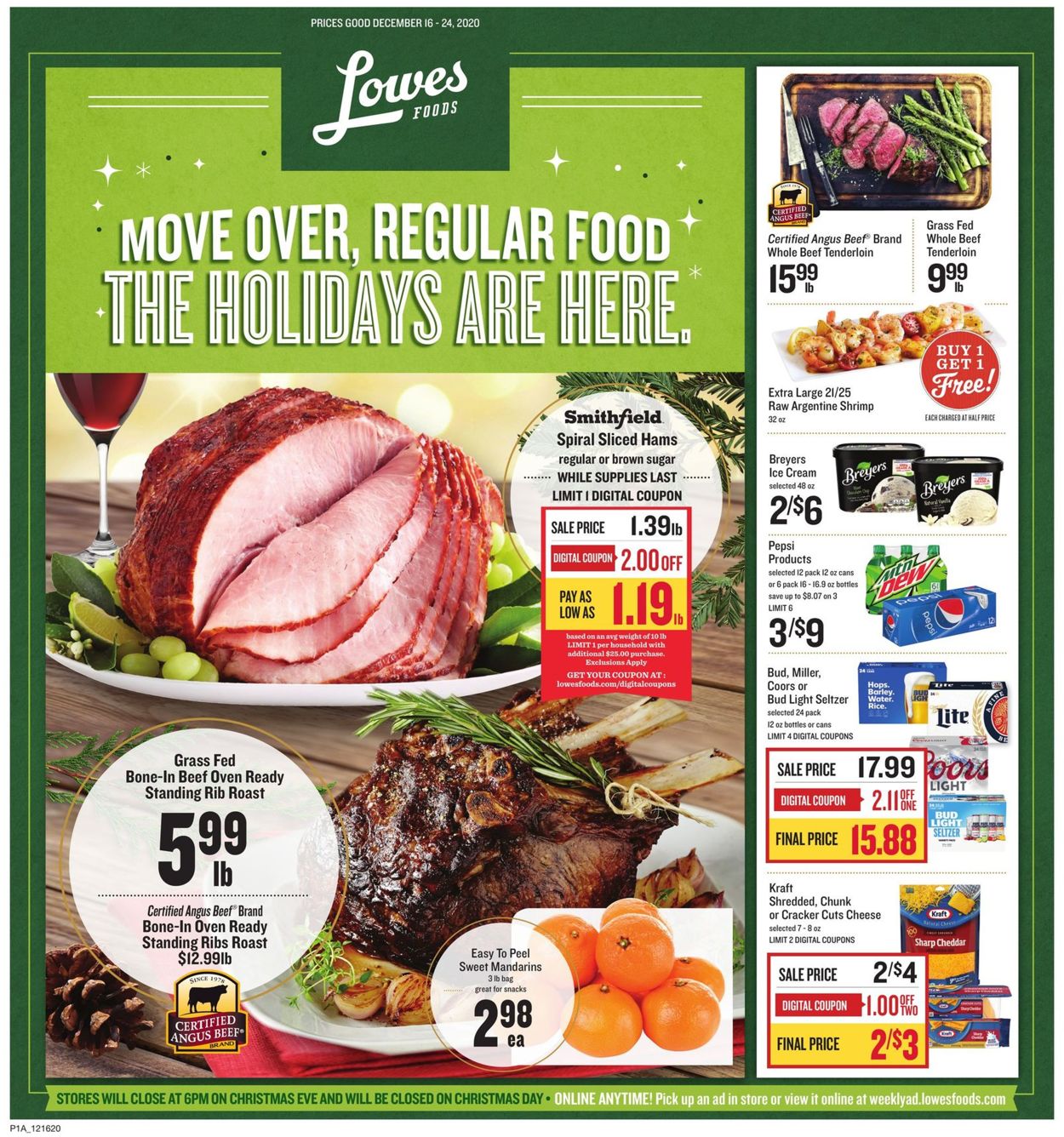 Lowes Foods Holidays 2020 Current weekly ad 12/16 12/24/2020