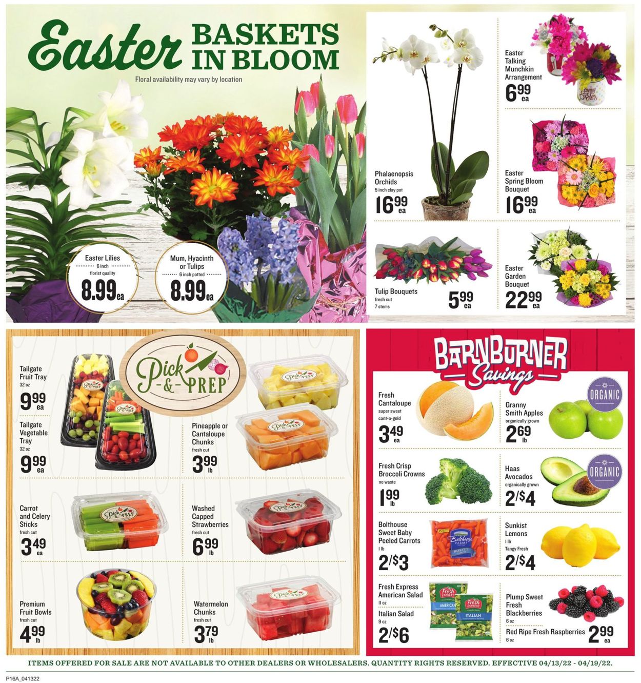 Catalogue Lowes Foods EASTER 2022 from 04/13/2022