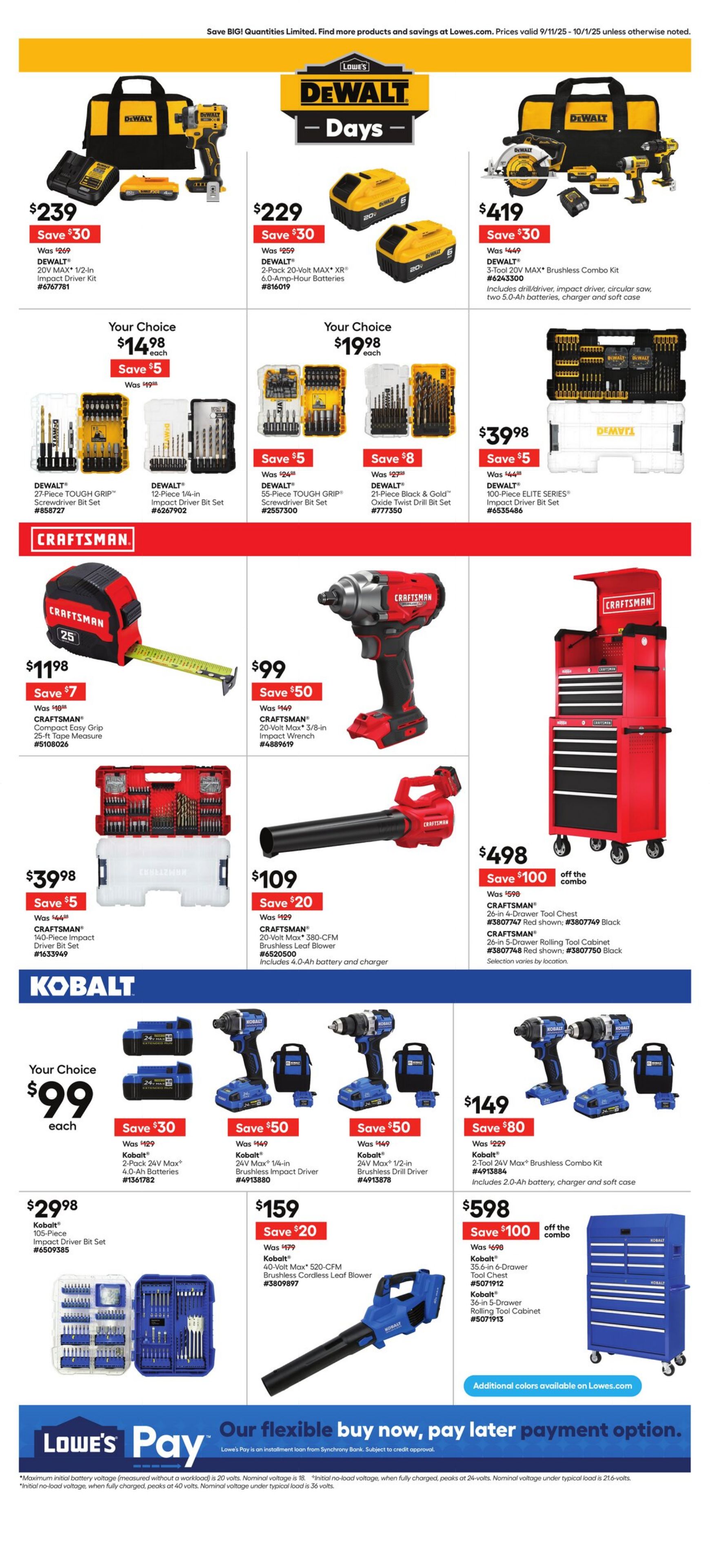 Catalogue Lowe's from 09/11/2025