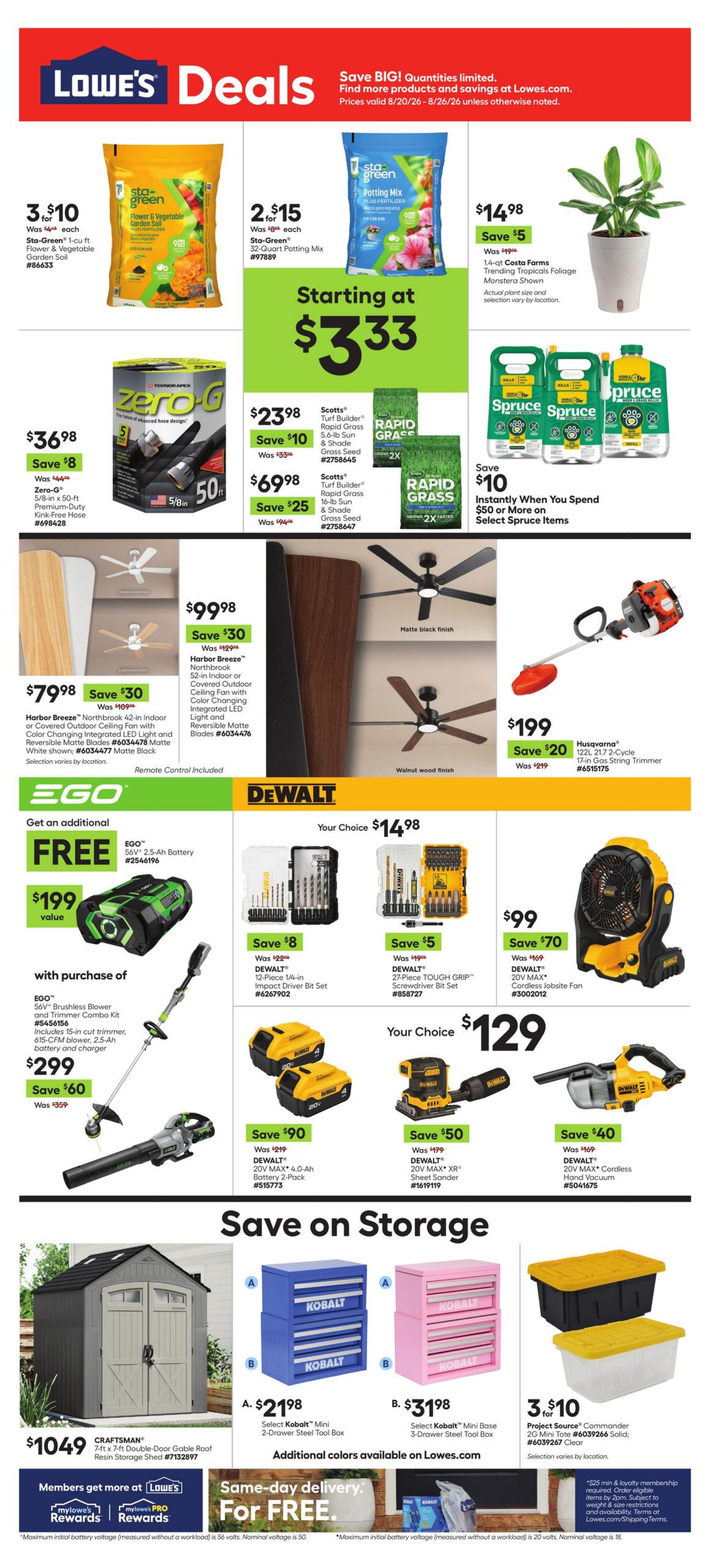 Catalogue Lowe's from 08/20/2026