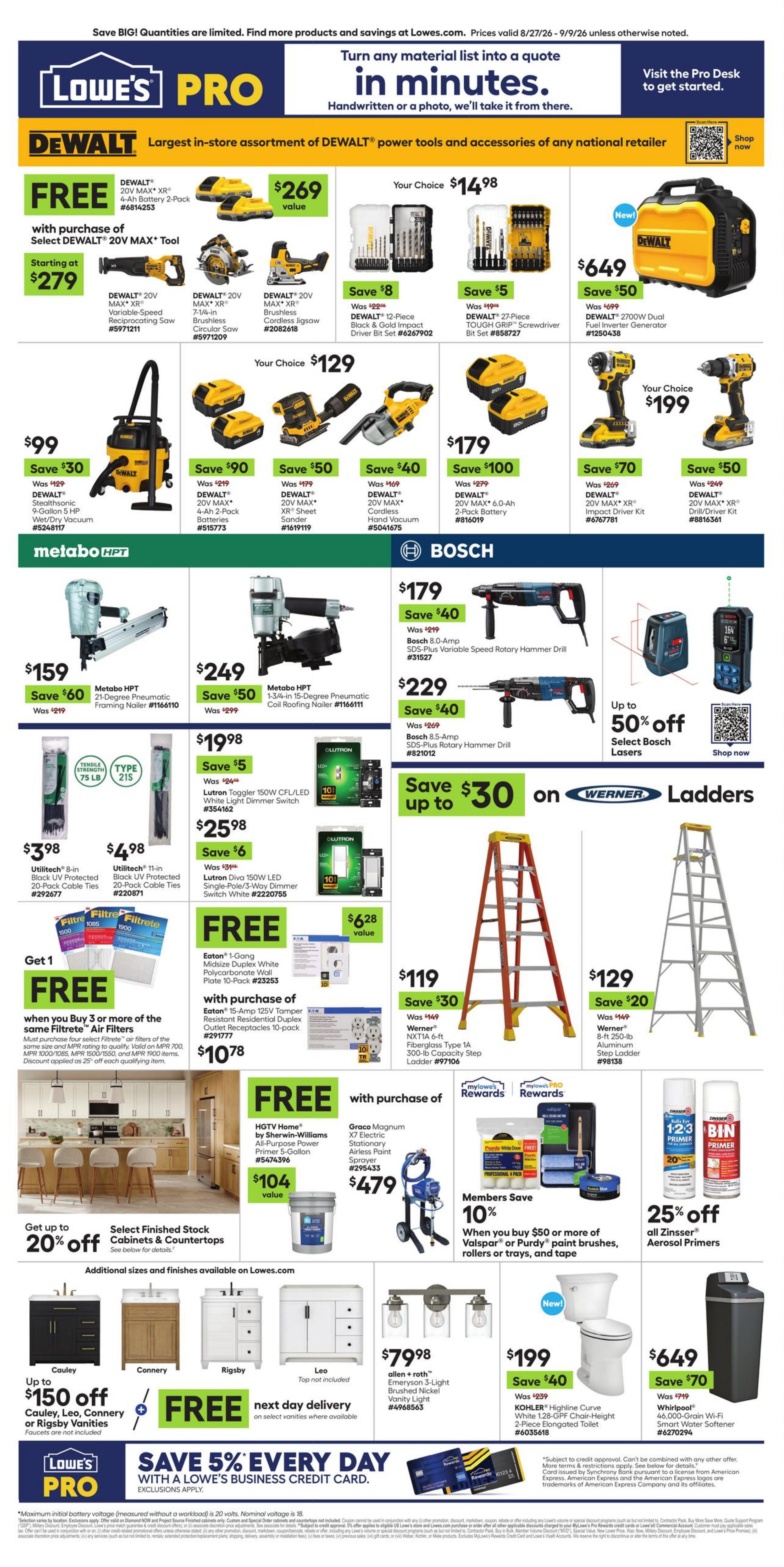 Catalogue Lowe's from 08/27/2026
