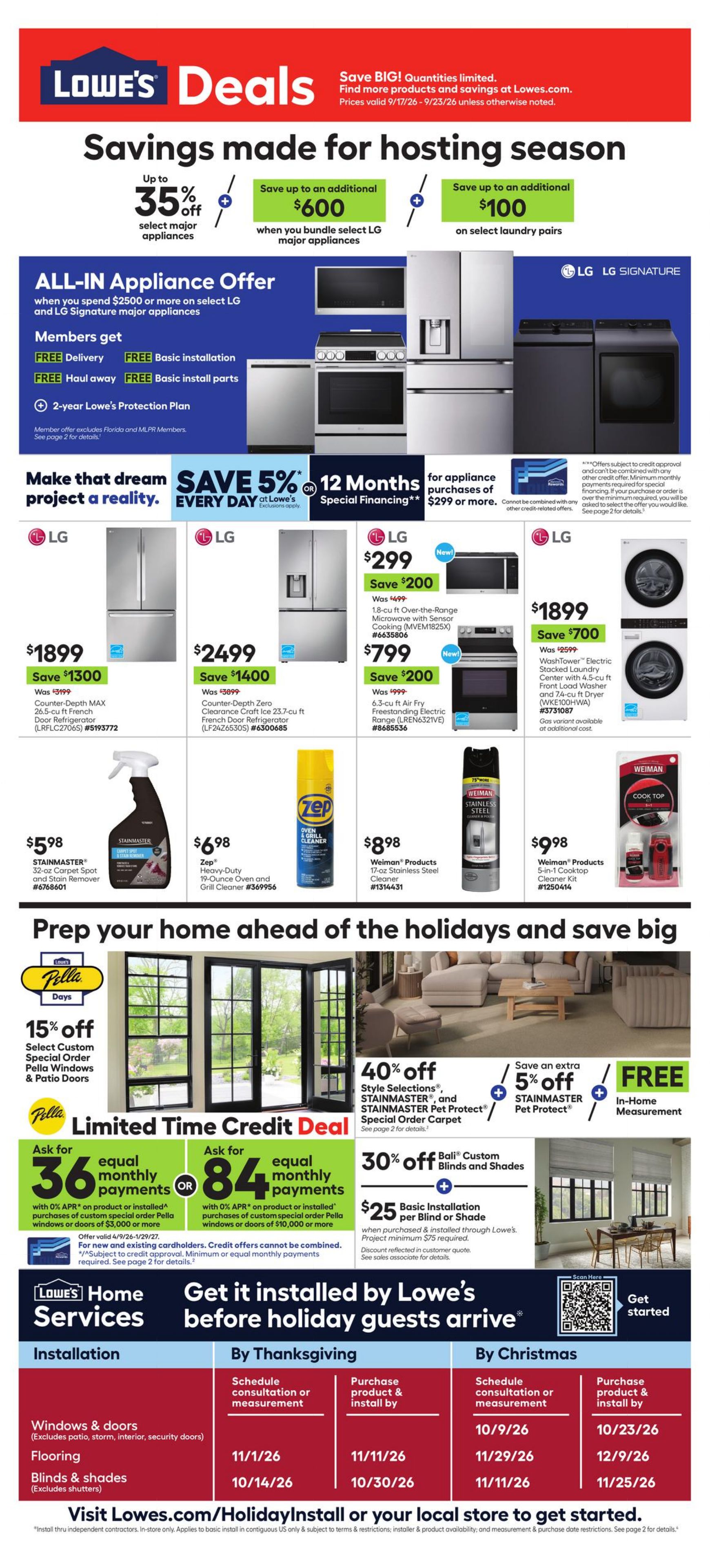 Catalogue Lowe's from 09/17/2026
