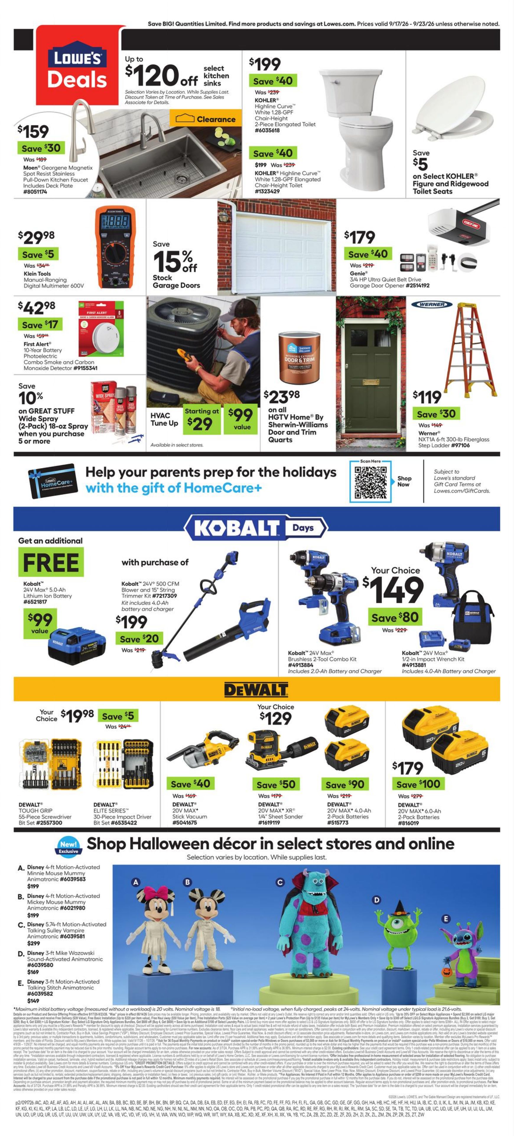 Catalogue Lowe's from 09/17/2026