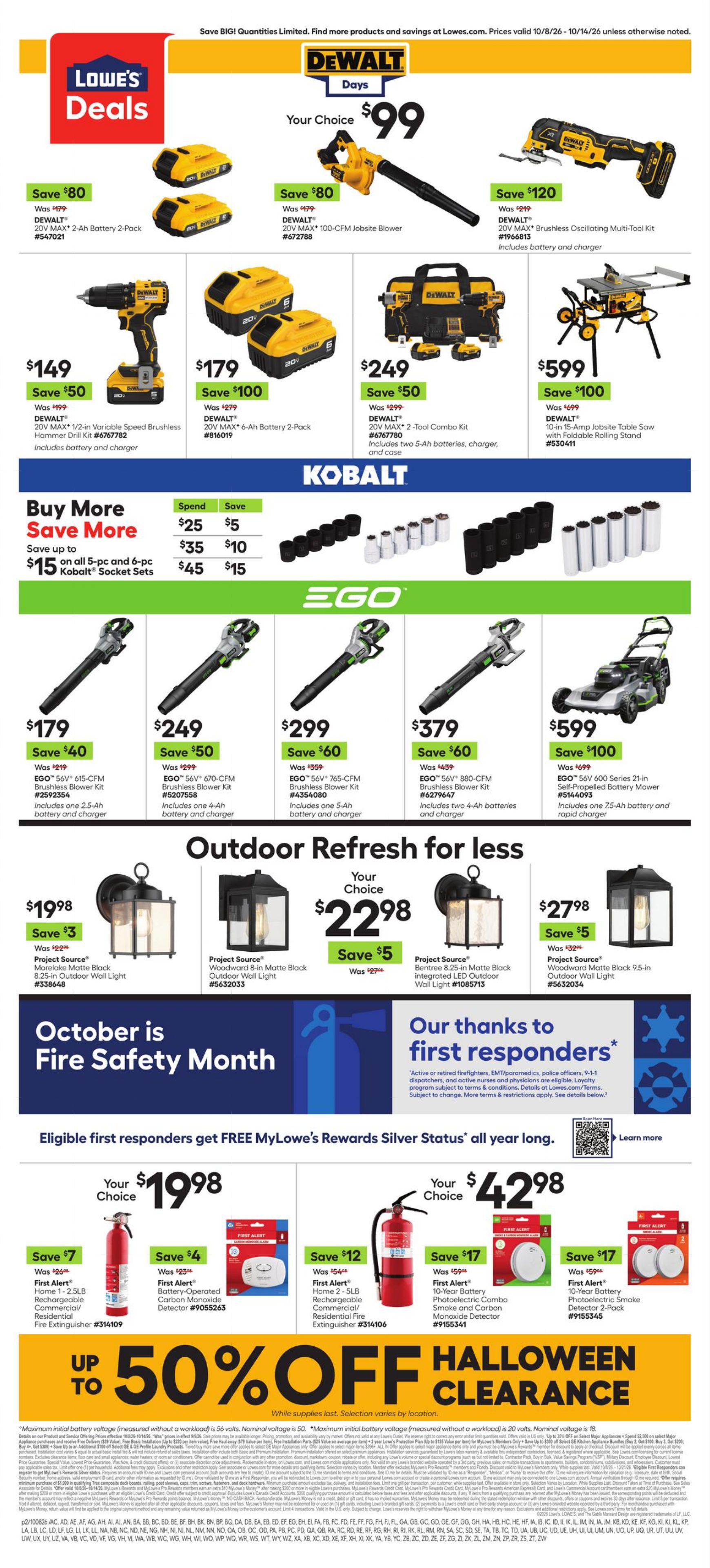 Catalogue Lowe's from 10/08/2026