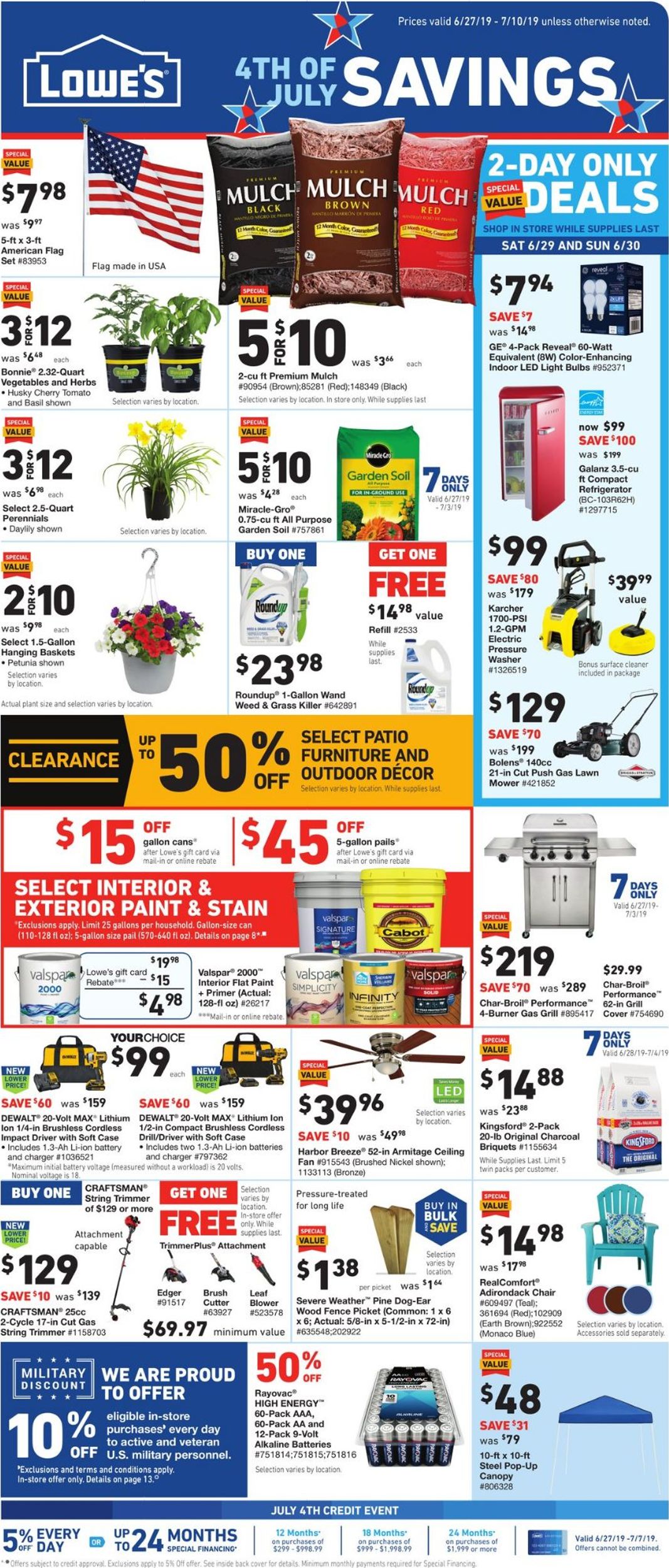 Lowe's Current weekly ad 06/27 07/10/2019
