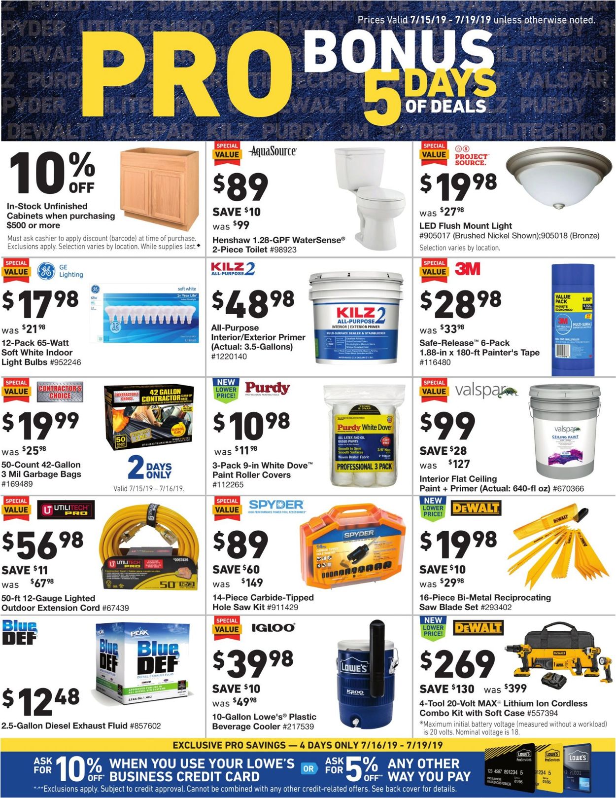Catalogue Lowe's from 07/15/2019