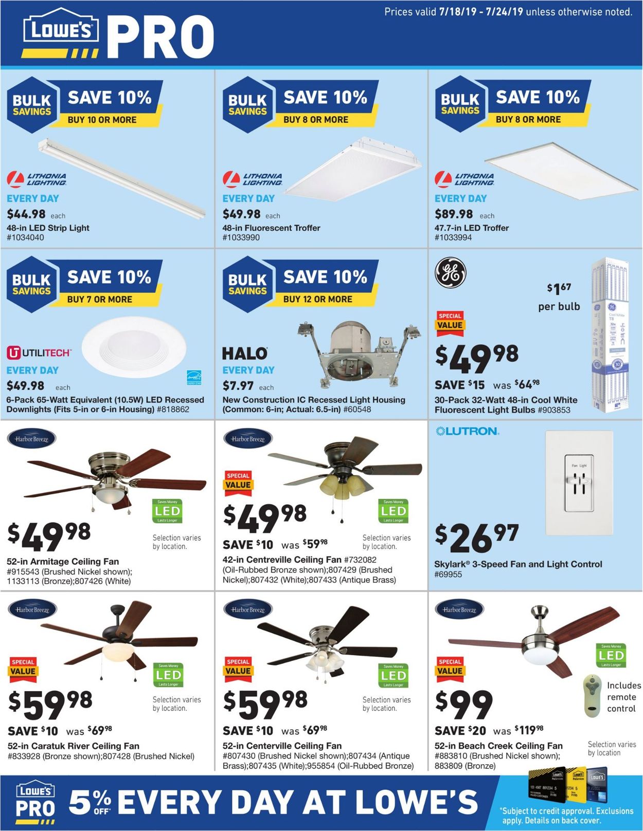 Catalogue Lowe's from 07/18/2019