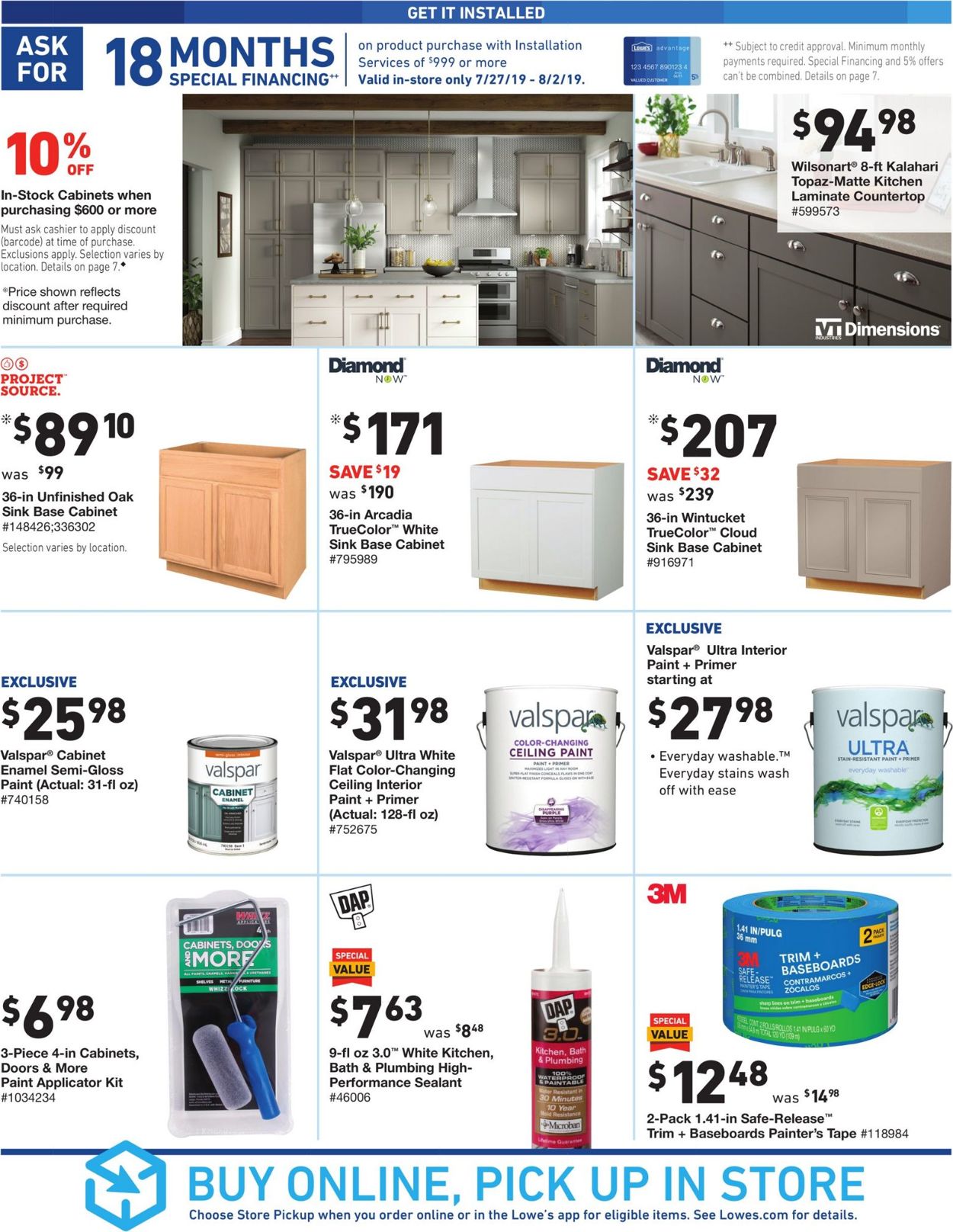 Catalogue Lowe's from 08/01/2019