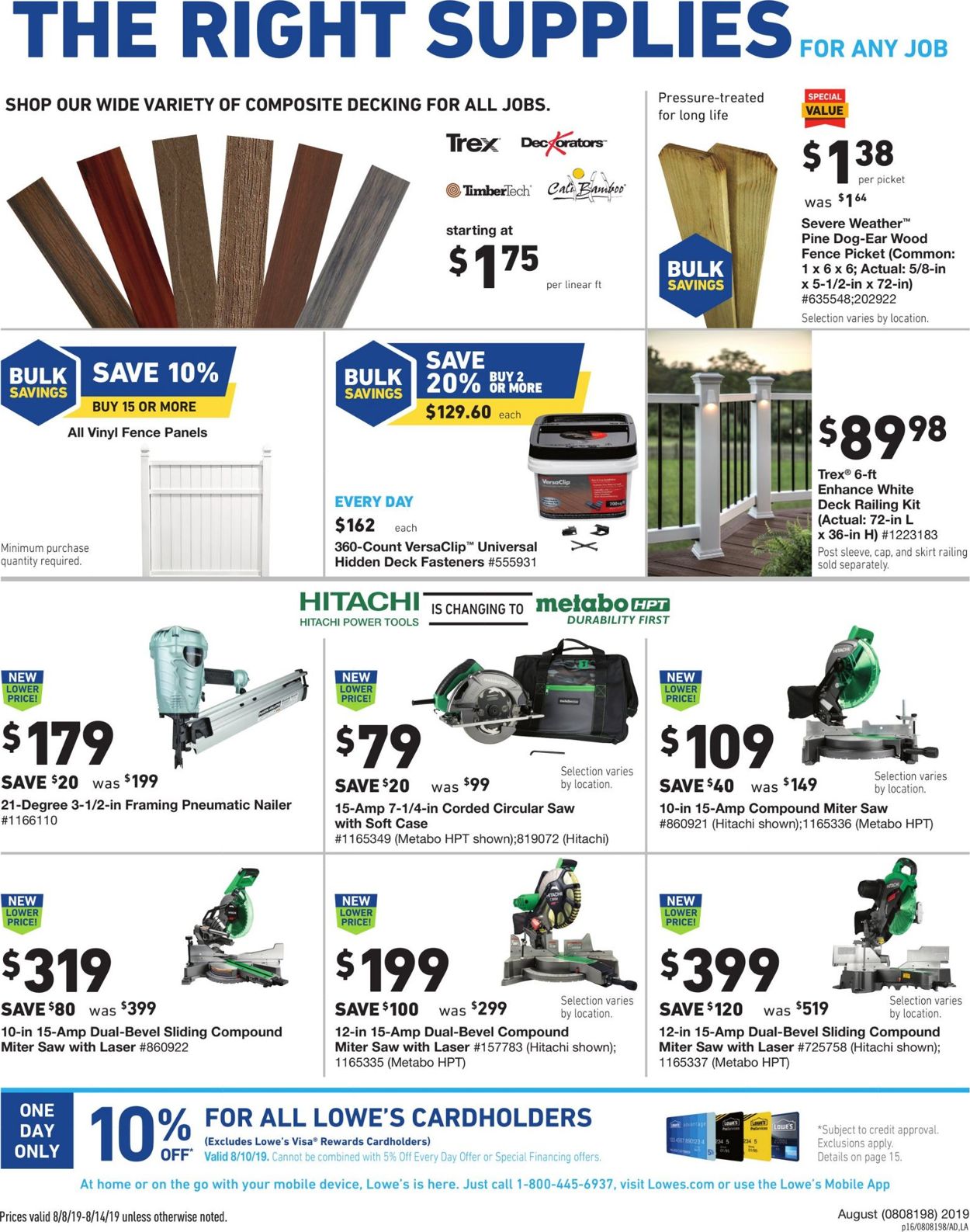 Catalogue Lowe's from 08/08/2019