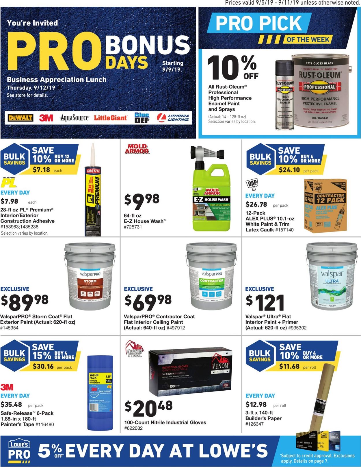 Catalogue Lowe's from 09/05/2019