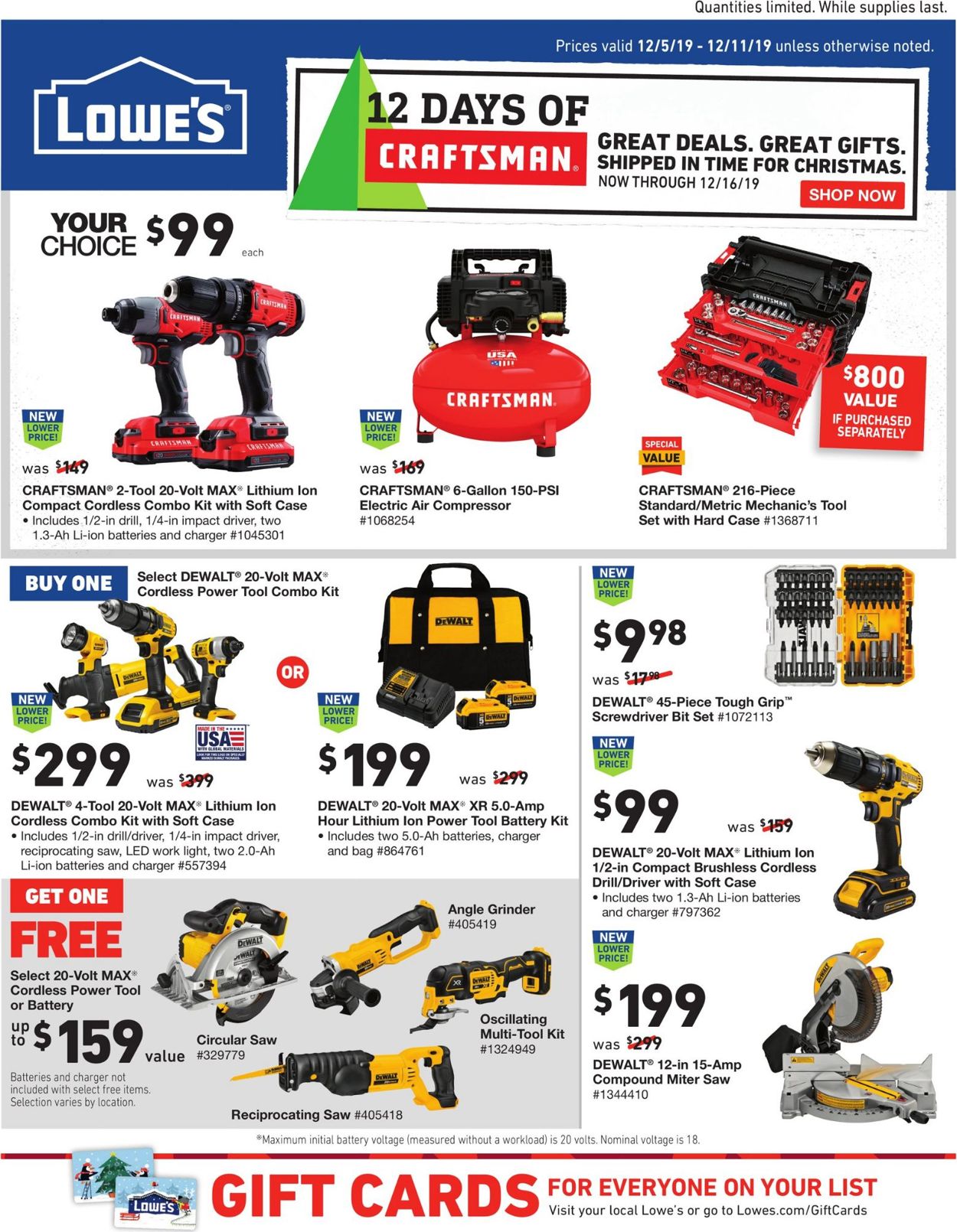 Lowe's Christmas Ad 2019 Current weekly ad 12/05 12/11/2019