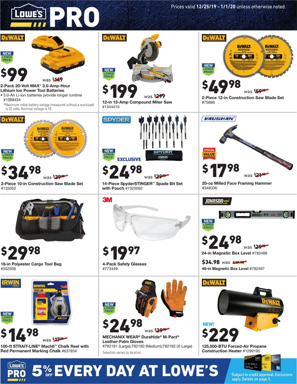 Catalogue Lowe's from 12/25/2019