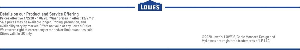 Catalogue Lowe's from 01/02/2020