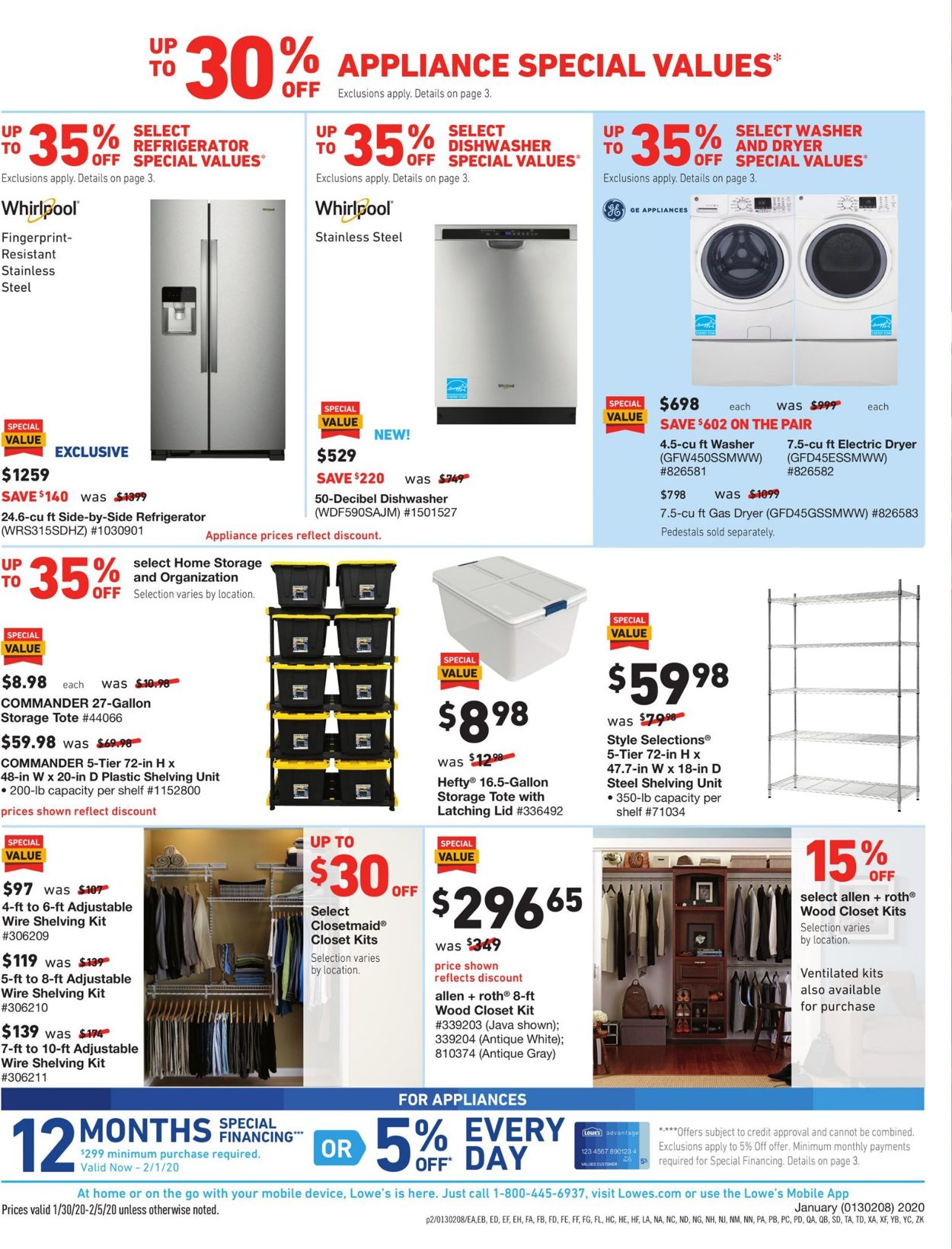 Catalogue Lowe's from 01/30/2020