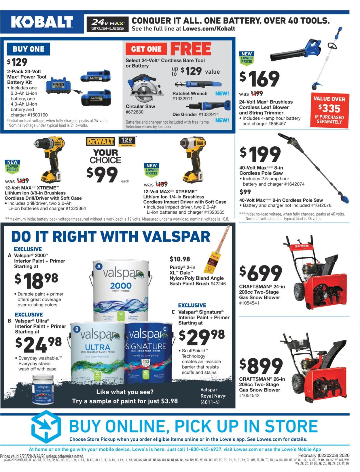 Catalogue Lowe's from 02/20/2020