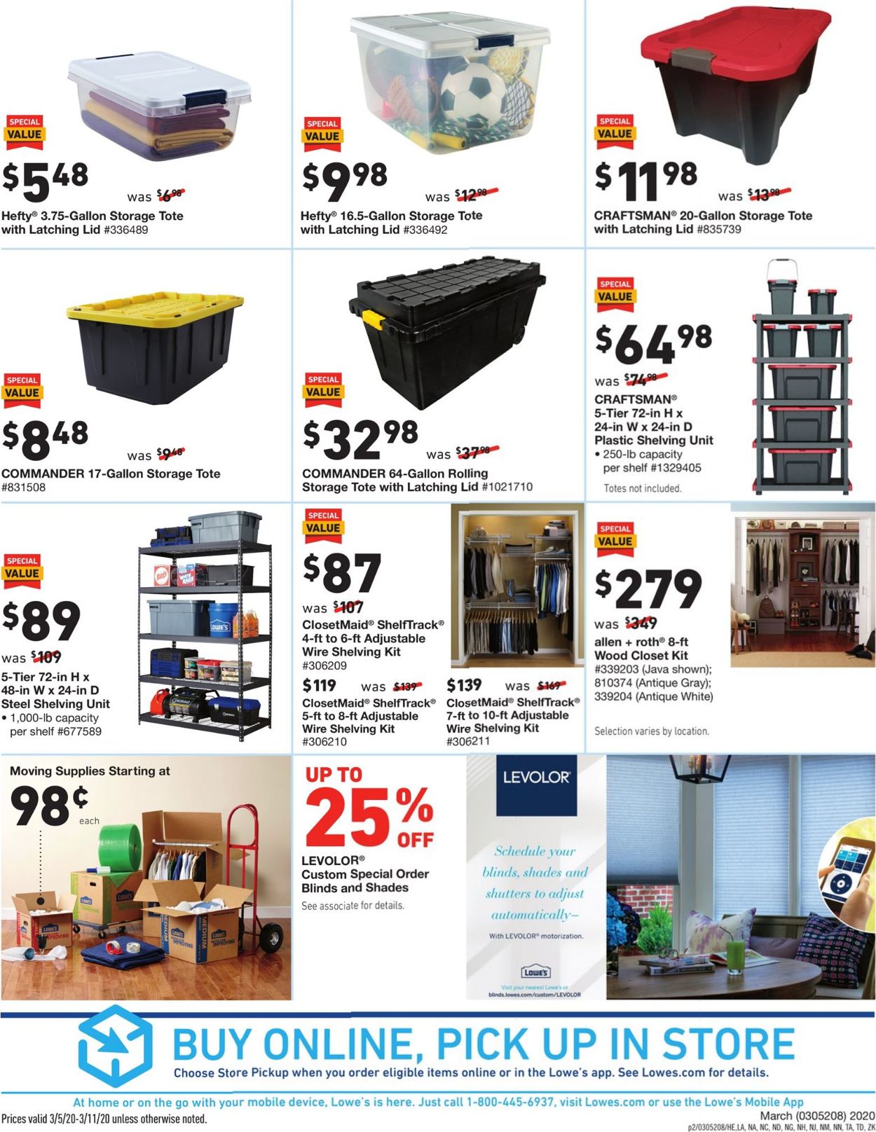 Catalogue Lowe's from 03/05/2020