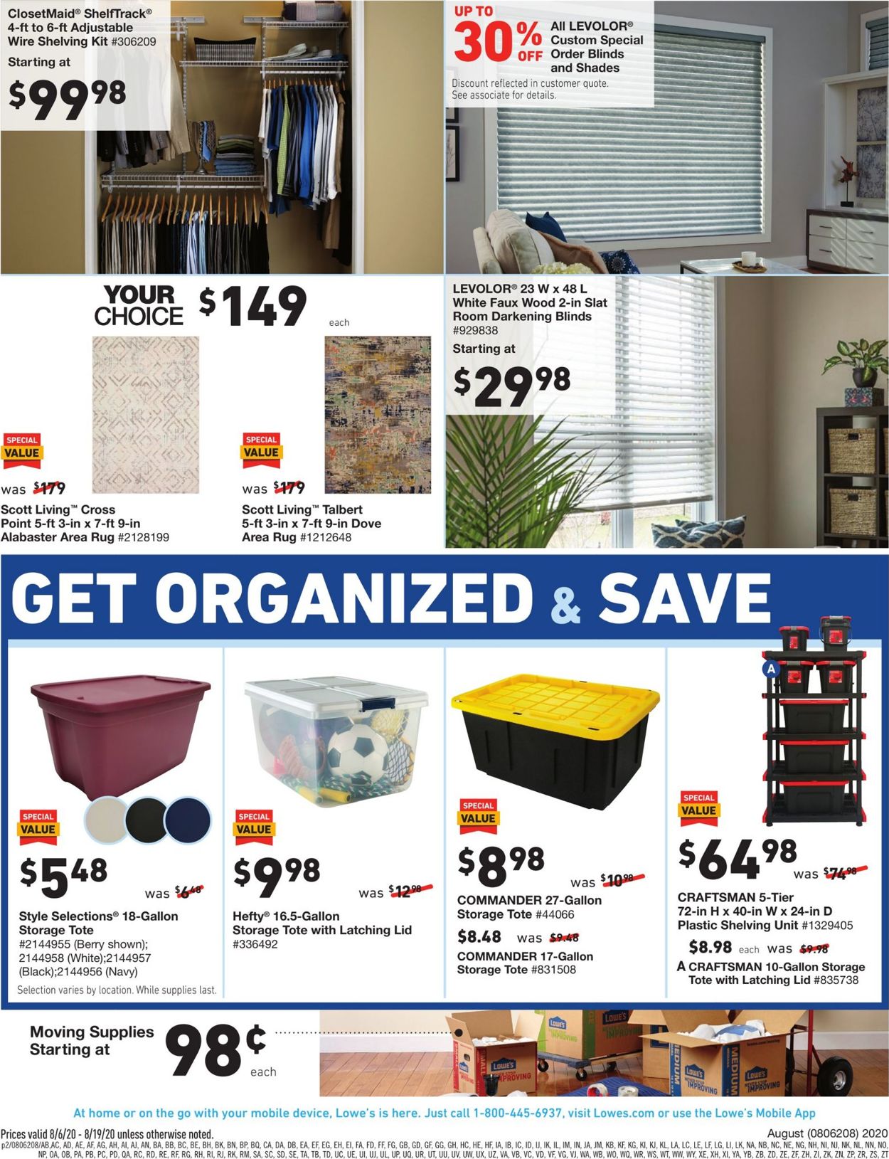 Catalogue Lowe's from 08/06/2020
