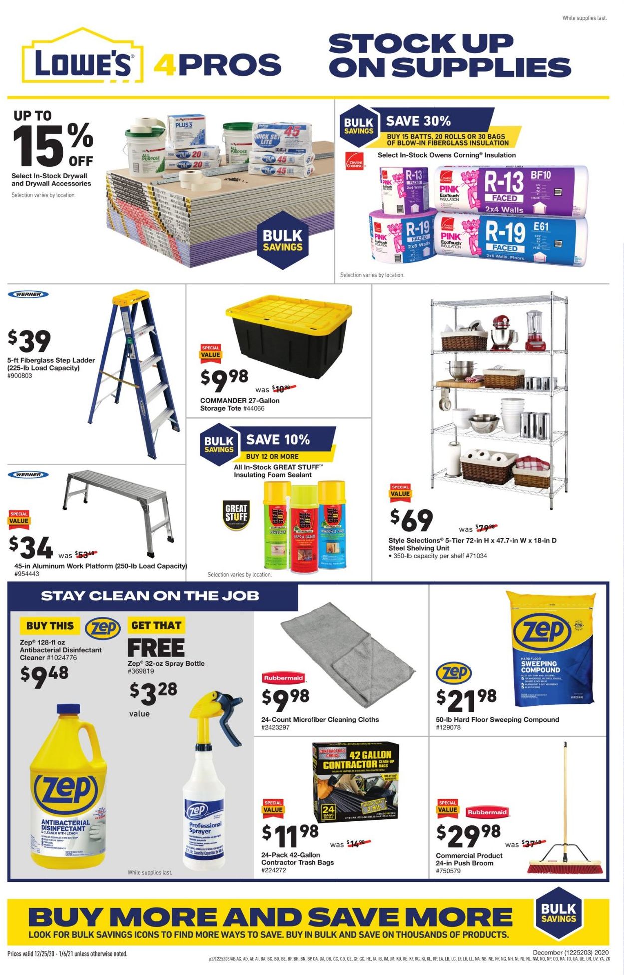 Catalogue Lowe's from 12/25/2020