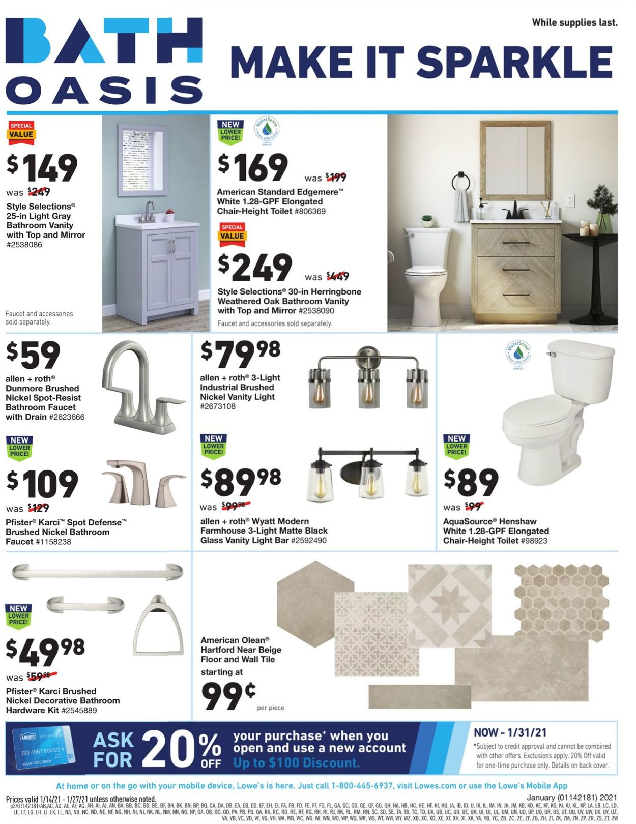 Catalogue Lowe's from 01/14/2021