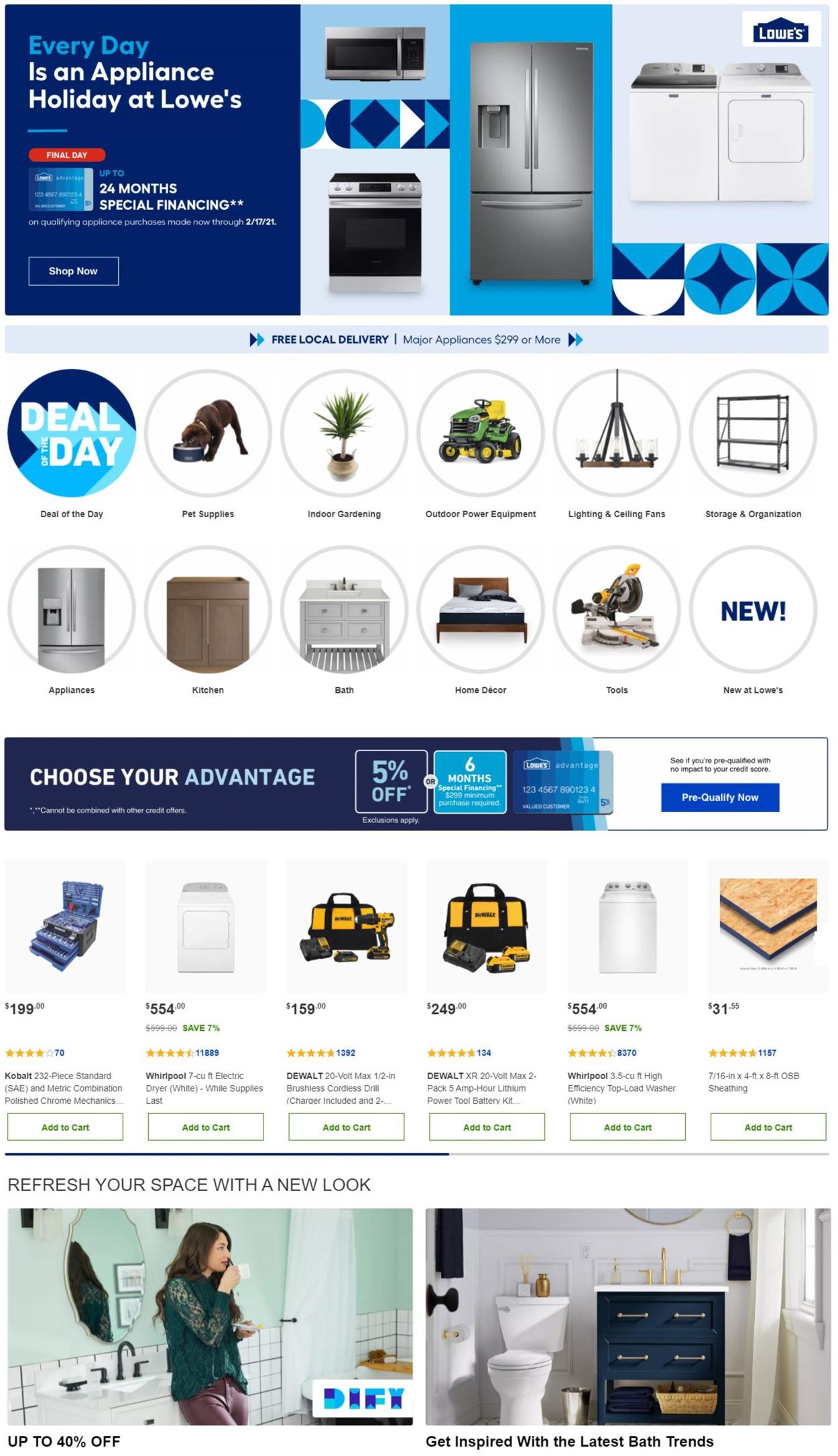 Catalogue Lowe's from 02/18/2021