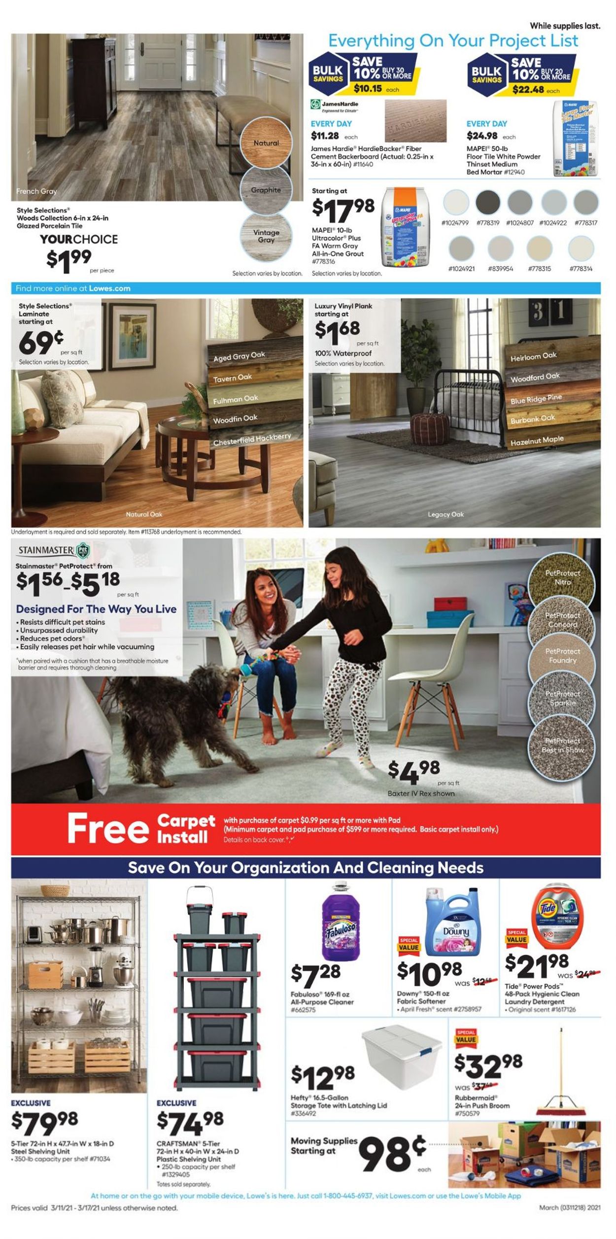 Catalogue Lowe's from 03/11/2021