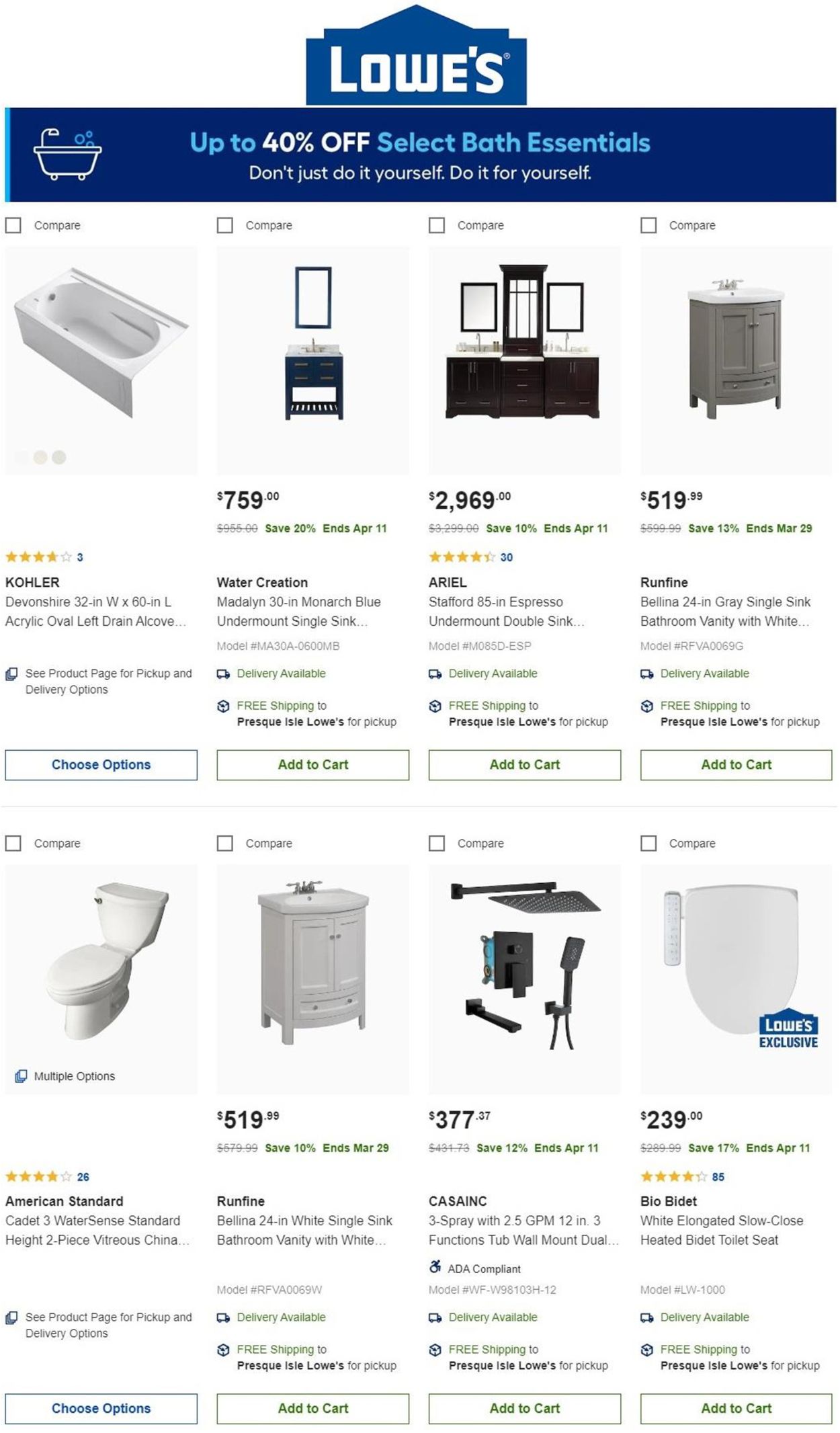 Catalogue Lowe's from 03/29/2021